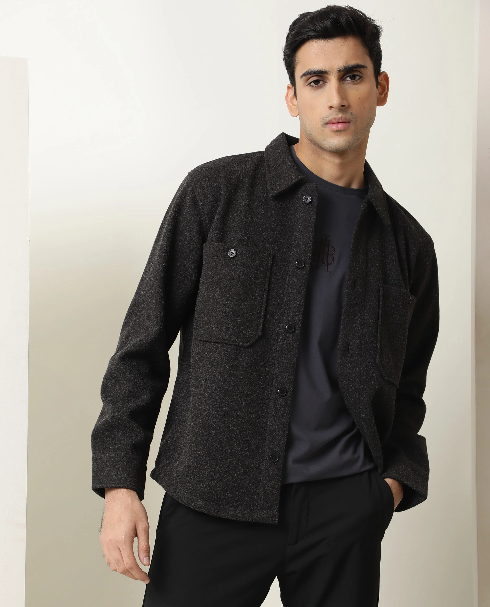 Rare Rabbit Men's Jerome Grey Regular Fit Full Sleeve Jacket - Image 6