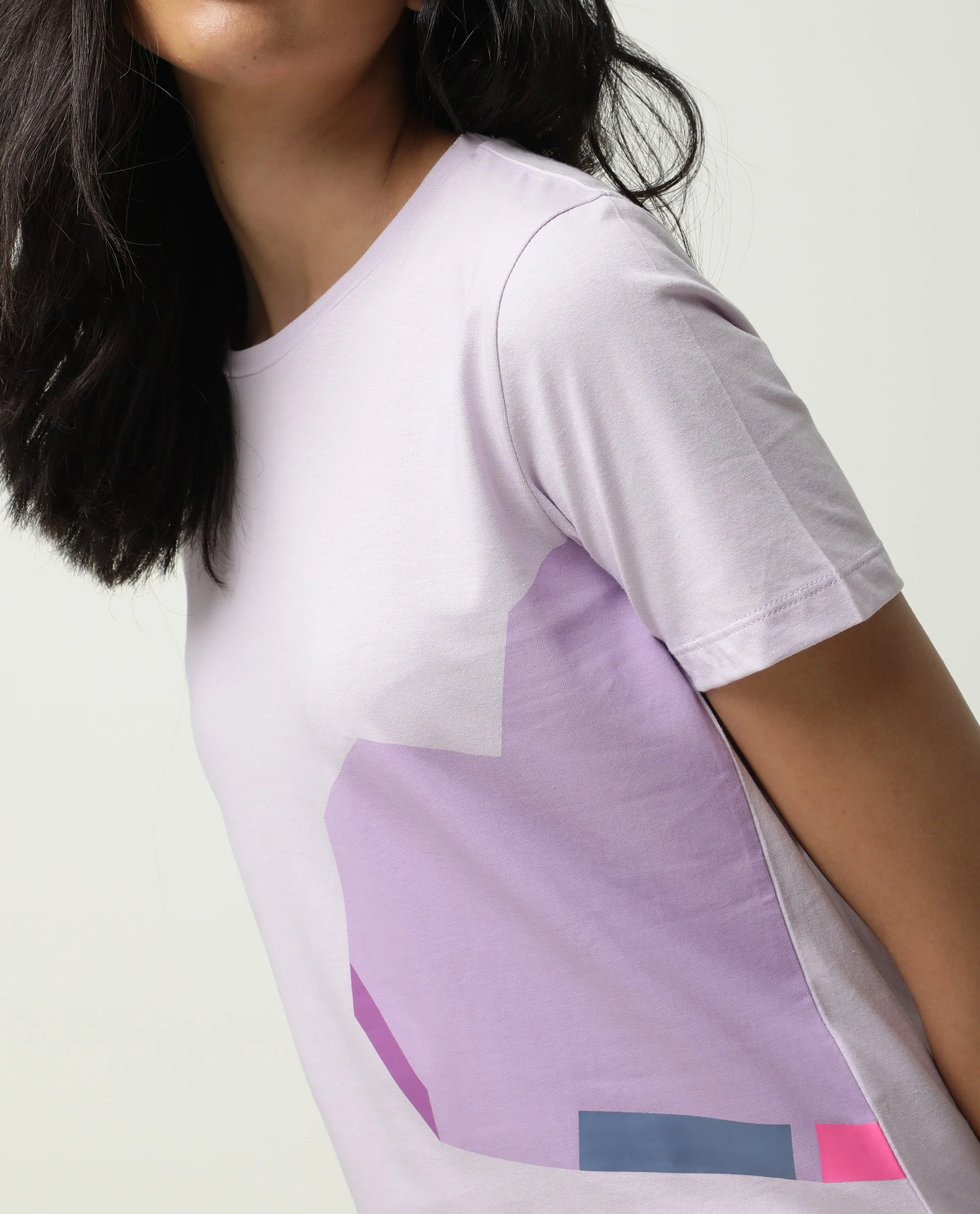 Rareism Women's Jeweli Pink Cotton Crew Neck Graphic Print Regular Fit T-Shirt - Image 6