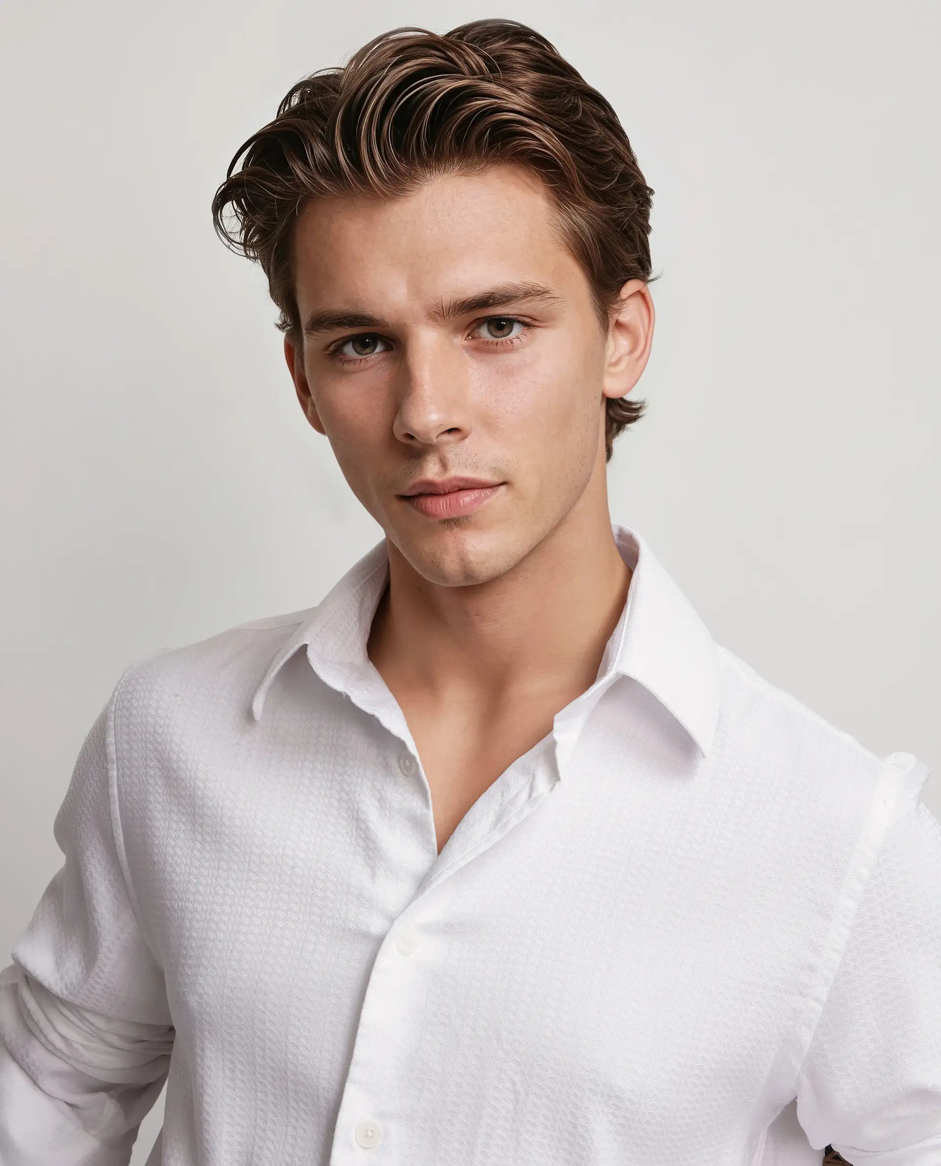 Rare Rabbit Men's Jin White Viscose Plain Regular Fit Full Sleeve Collared Shirt - Image 8