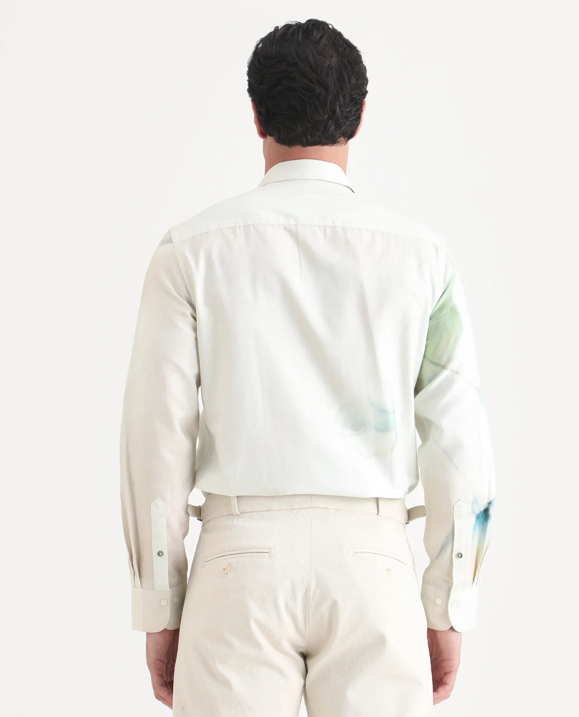 Rare Rabbit Men's Jono Off White Cotton Full Sleeve Spread Collar Regular Fit Floral Print Shirt - Image 7