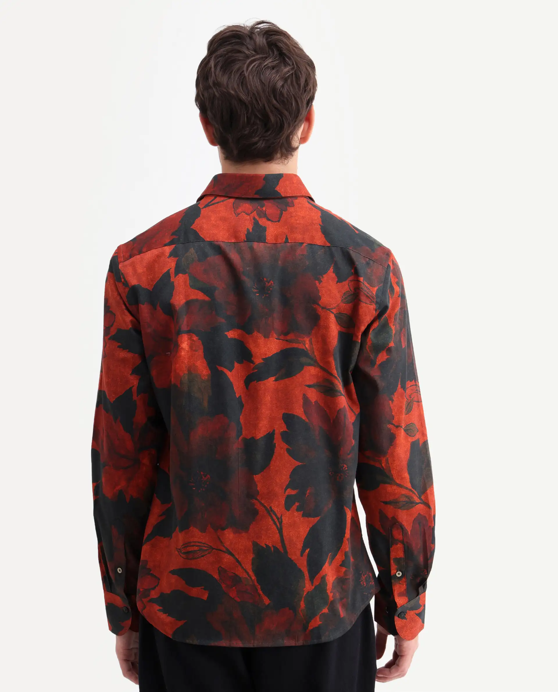 Rare Rabbit Men's Jossi Red Cotton Fabric Full Sleeve Regular Fit Floral Print Shirt - Image 7
