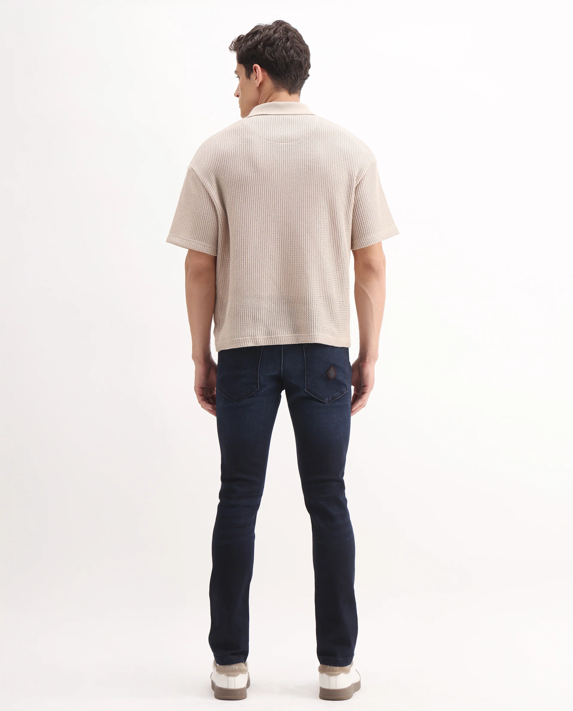 Rare Rabbit Men's Juan Blue Cotton Plain Hawk Slim Fit Jeans - Image 8