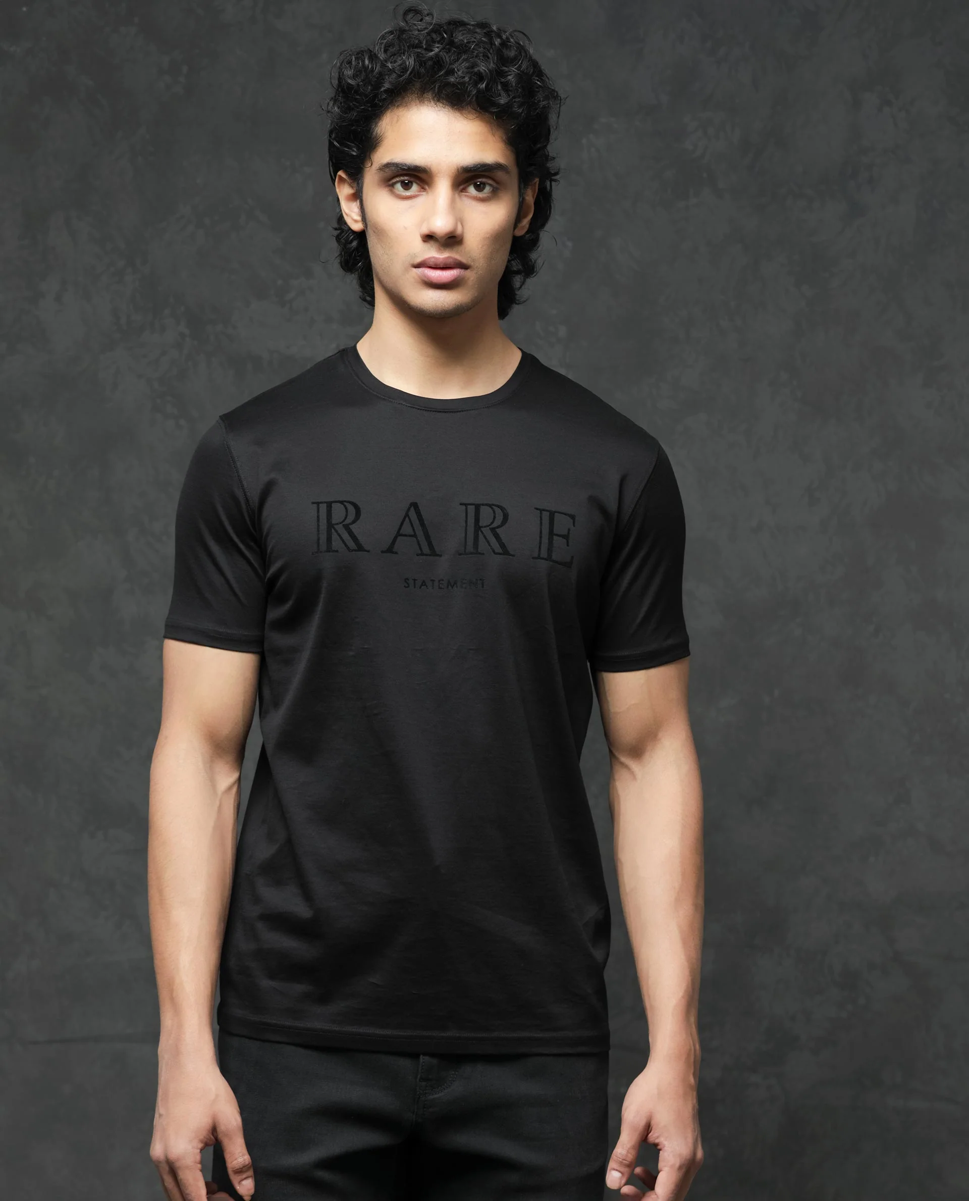 Rare Rabbit Men's Guild Casual Junot Black Cotton Graphic Print Regular Fit Half Sleeve Crew Neck T-Shirt - Image 7