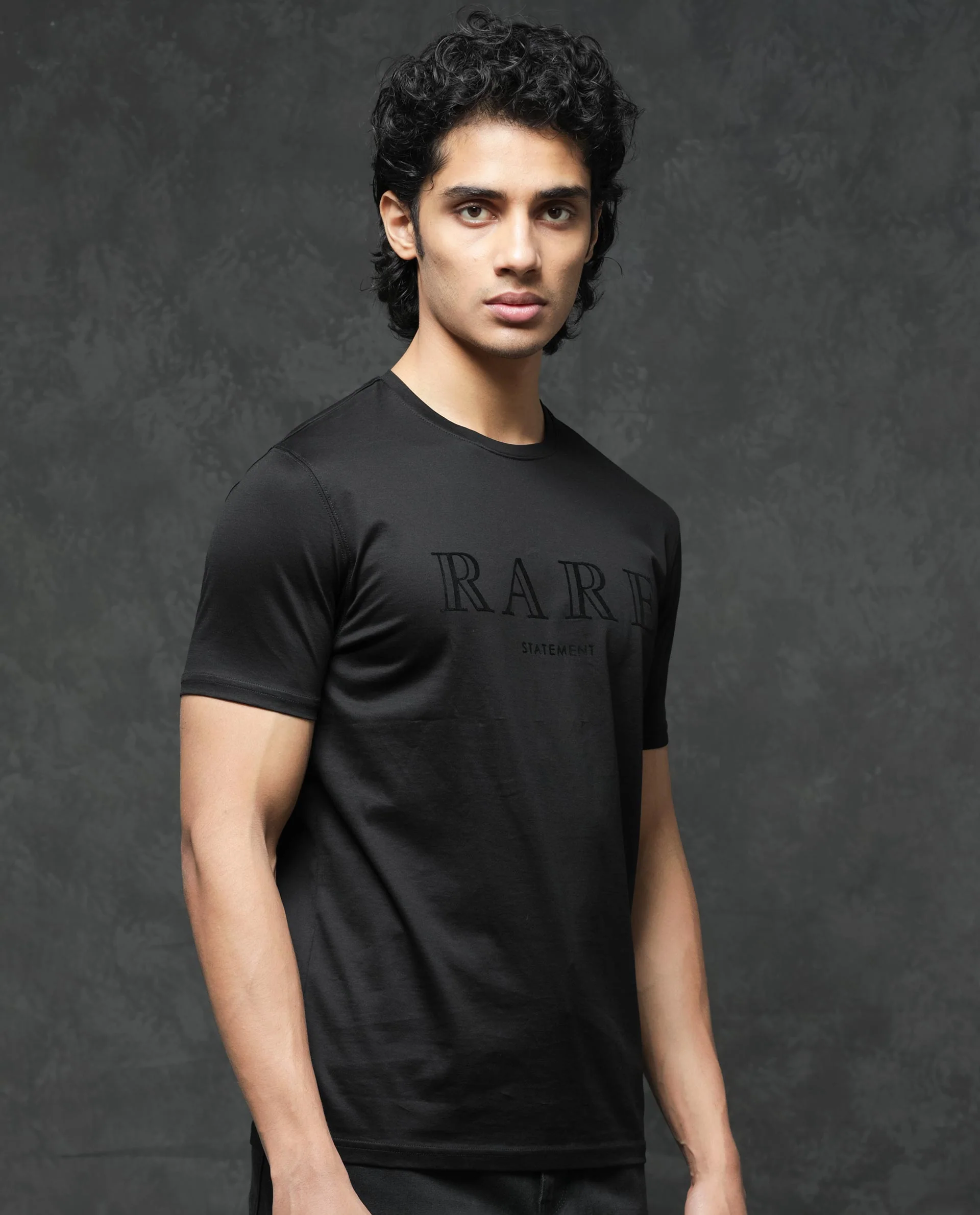 Rare Rabbit Men's Guild Casual Junot Black Cotton Graphic Print Regular Fit Half Sleeve Crew Neck T-Shirt - Image 9