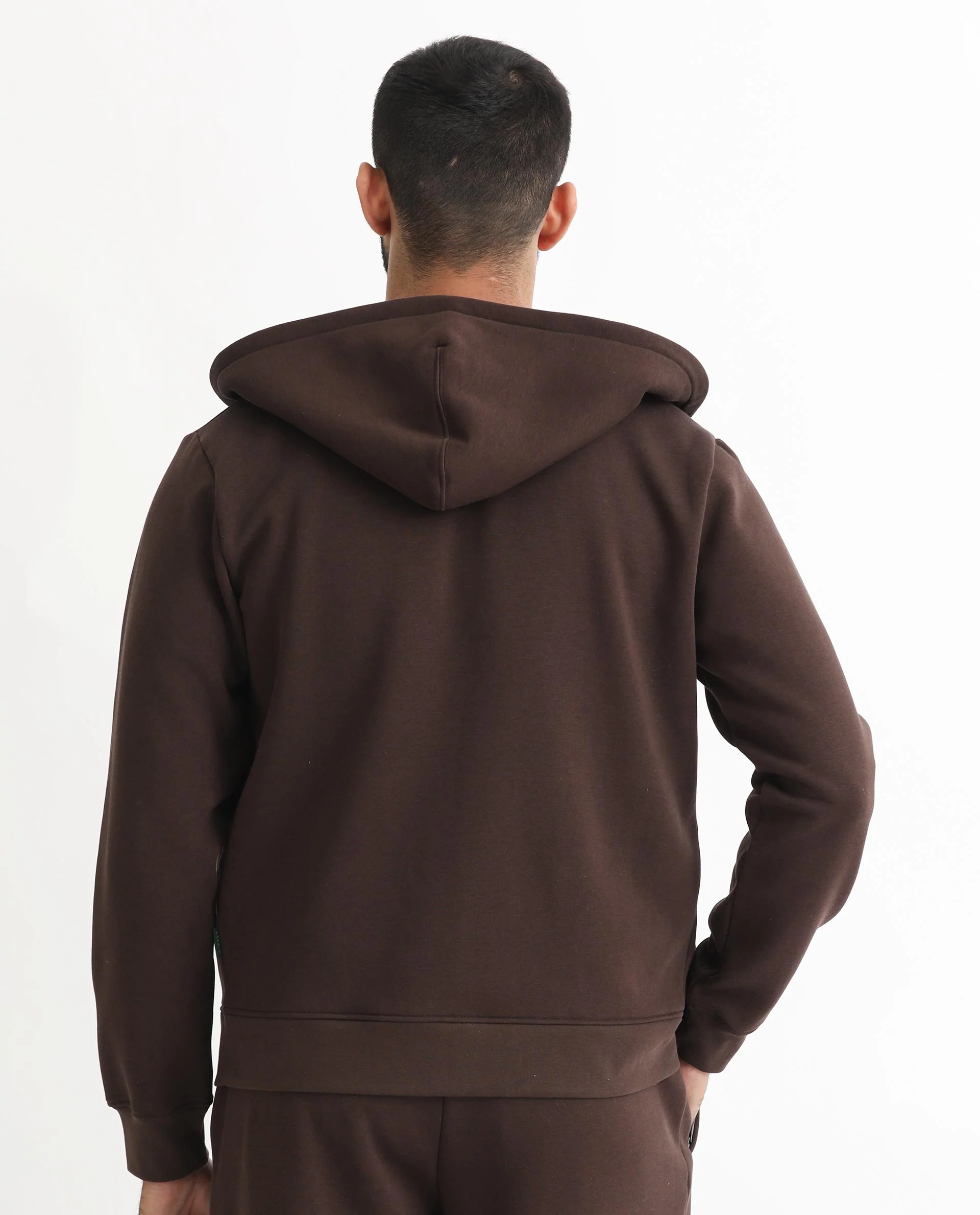 Rare Rabbit Men's Kaden Maroon Cotton Graphic Print Regular Fit Full Sleeve Hooded Sweatshirt - Image 8