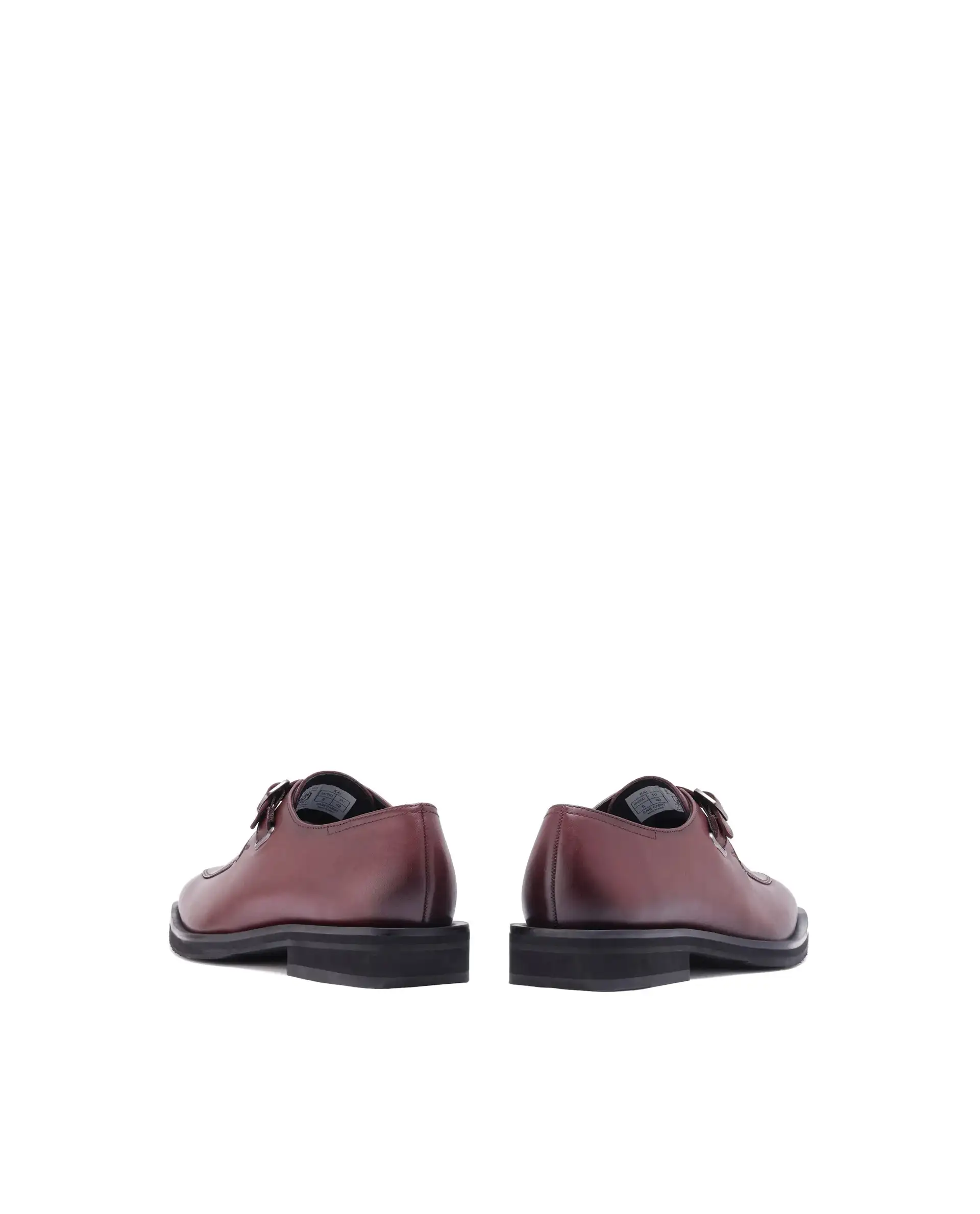 Rare Rabbit Men Kai Maroon Genuine Leather Buckle Strap Slip-On Loafers - Image 7