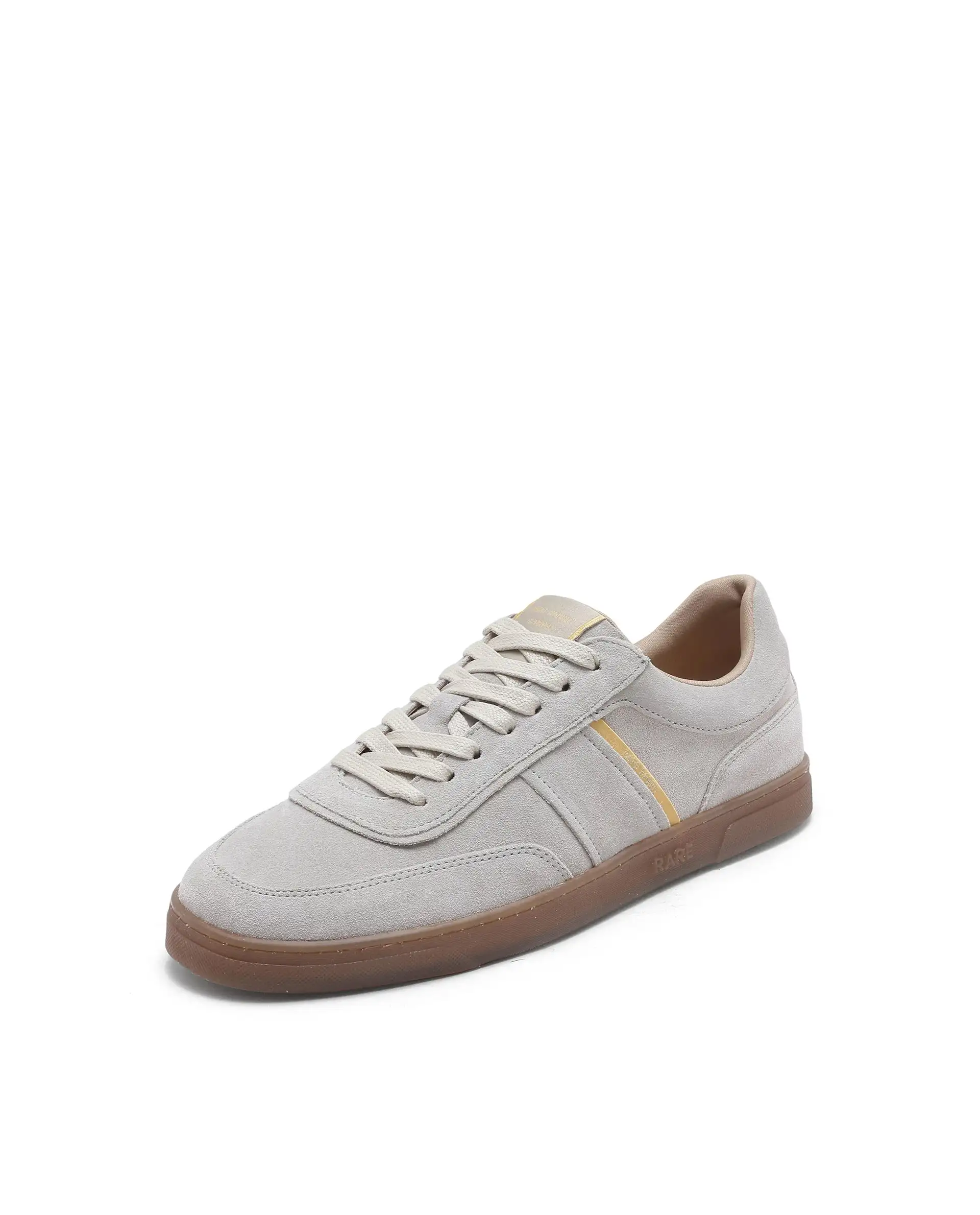 Rare Rabbit Men Kairos Light Beige Premium Suede Leather Low-Top Lace-Up Sneaker Shoes - Image 8