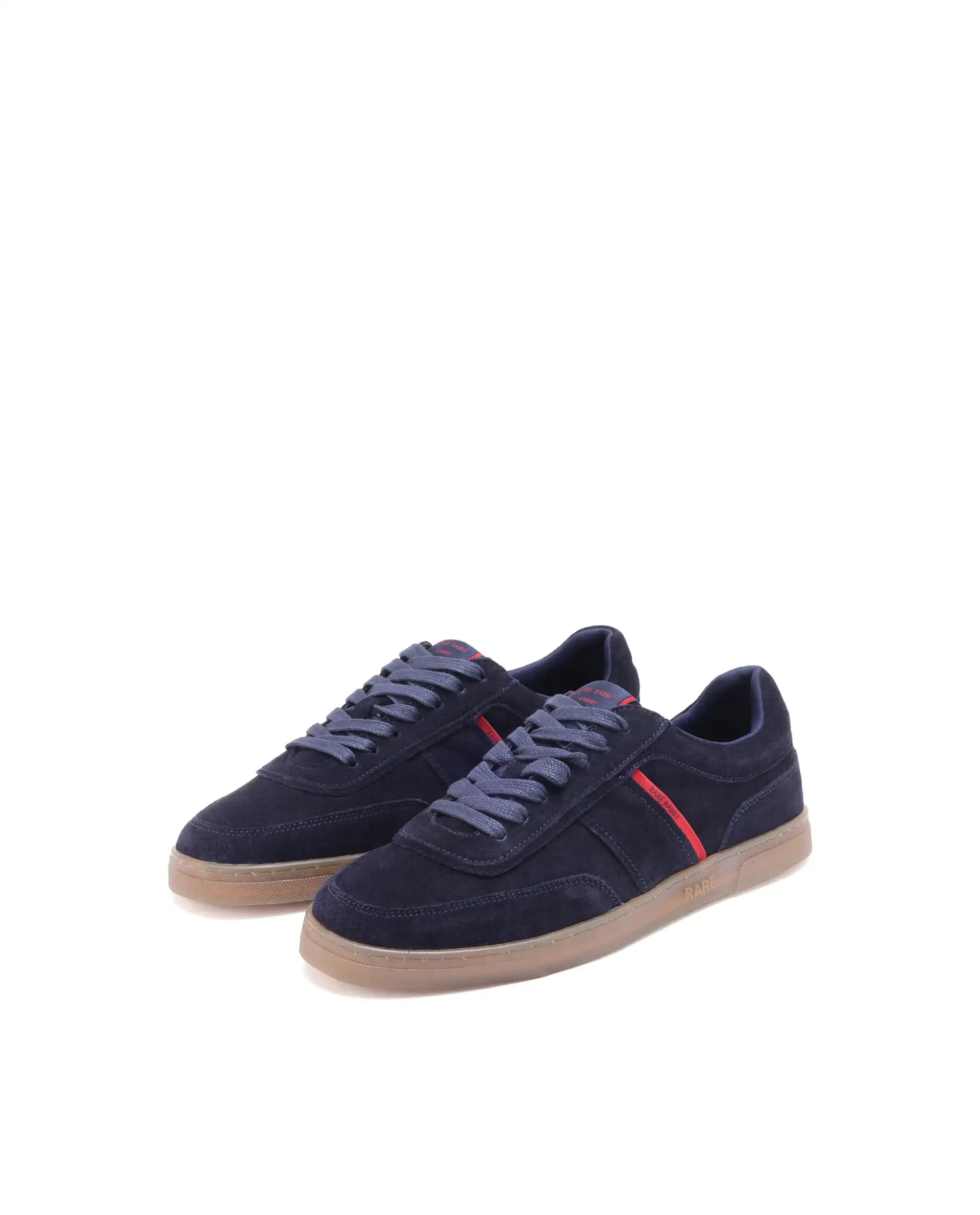 Rare Rabbit Men Kairos Navy Premium Suede Leather Low-Top Lace-Up Sneaker Shoes - Image 3