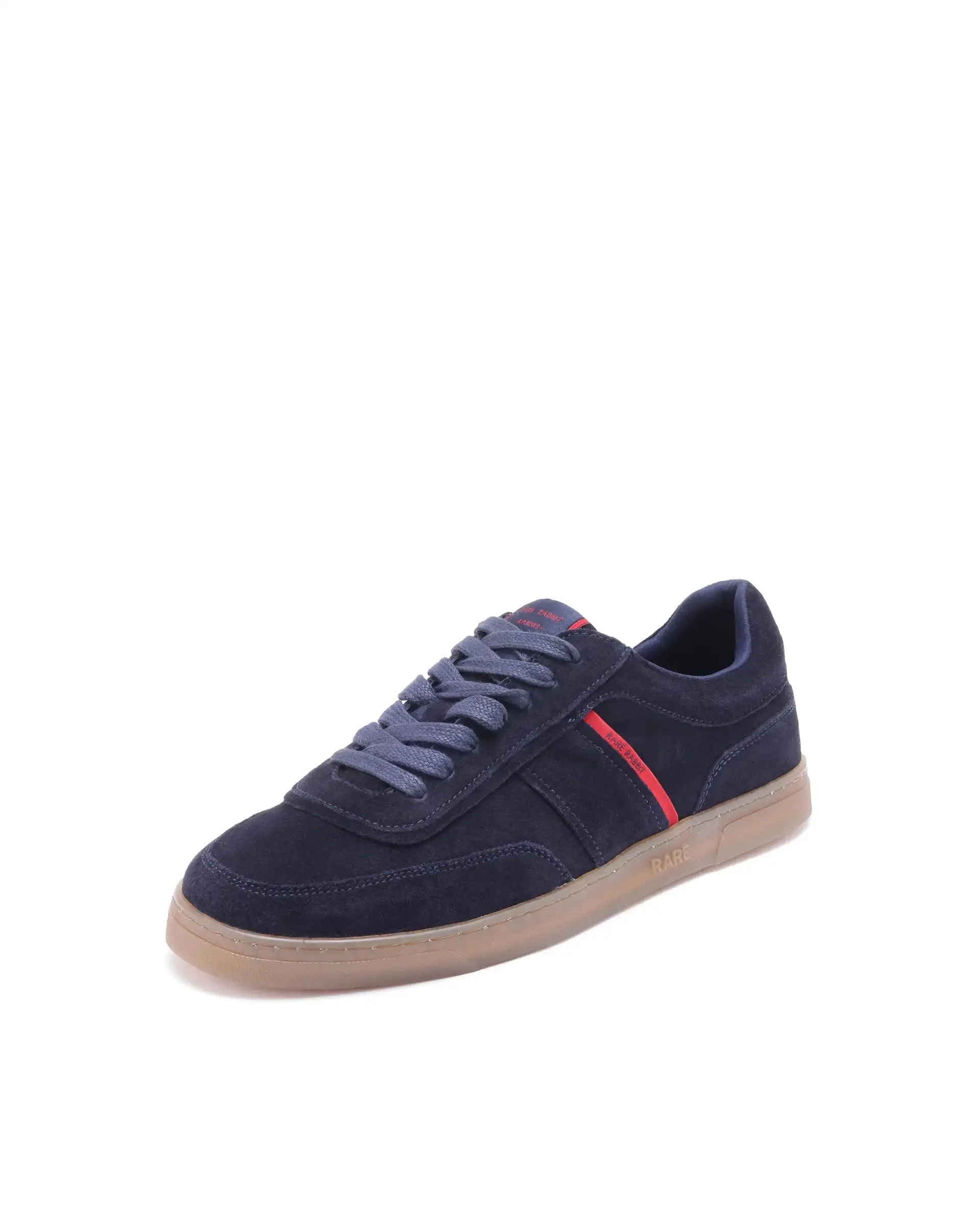 Rare Rabbit Men Kairos Navy Premium Suede Leather Low-Top Lace-Up Sneaker Shoes - Image 7