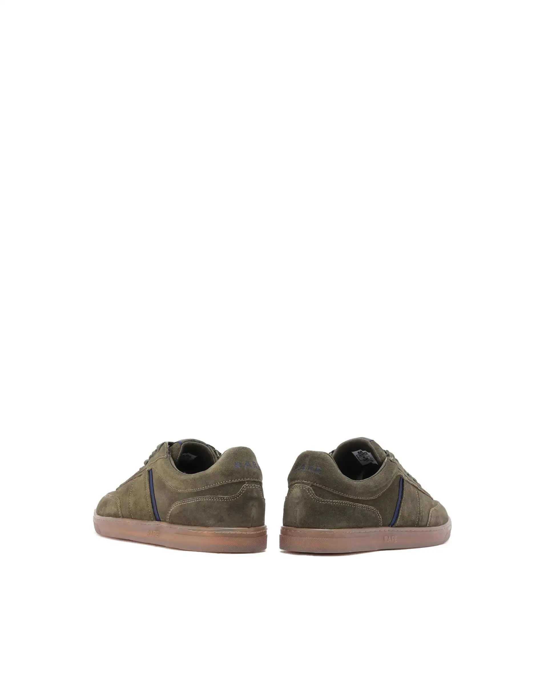Rare Rabbit Men Kairos Olive Premium Suede Leather Low-Top Lace-Up Sneaker Shoes - Image 5