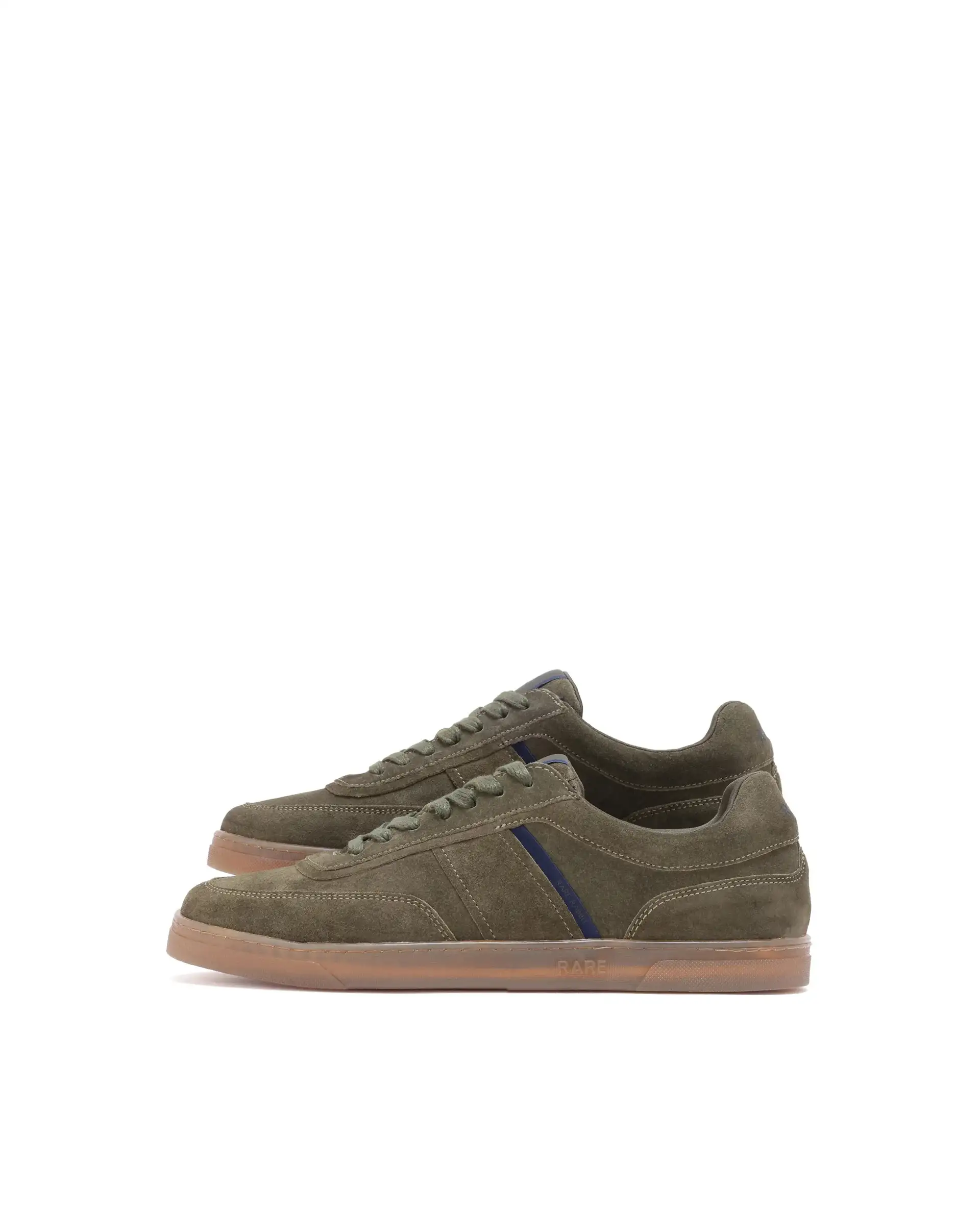 Rare Rabbit Men Kairos Olive Premium Suede Leather Low-Top Lace-Up Sneaker Shoes - Image 7