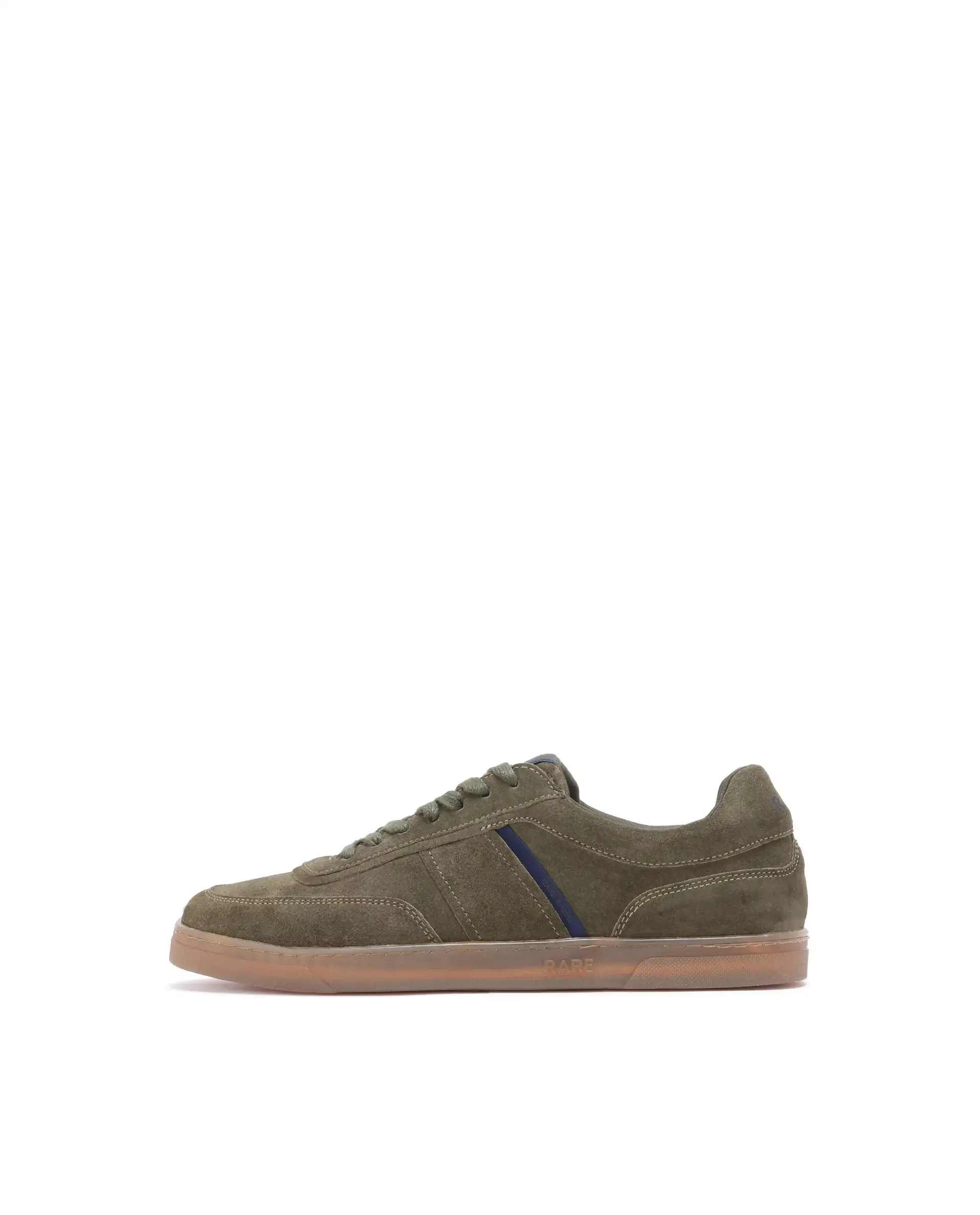 Rare Rabbit Men Kairos Olive Premium Suede Leather Low-Top Lace-Up Sneaker Shoes - Image 9