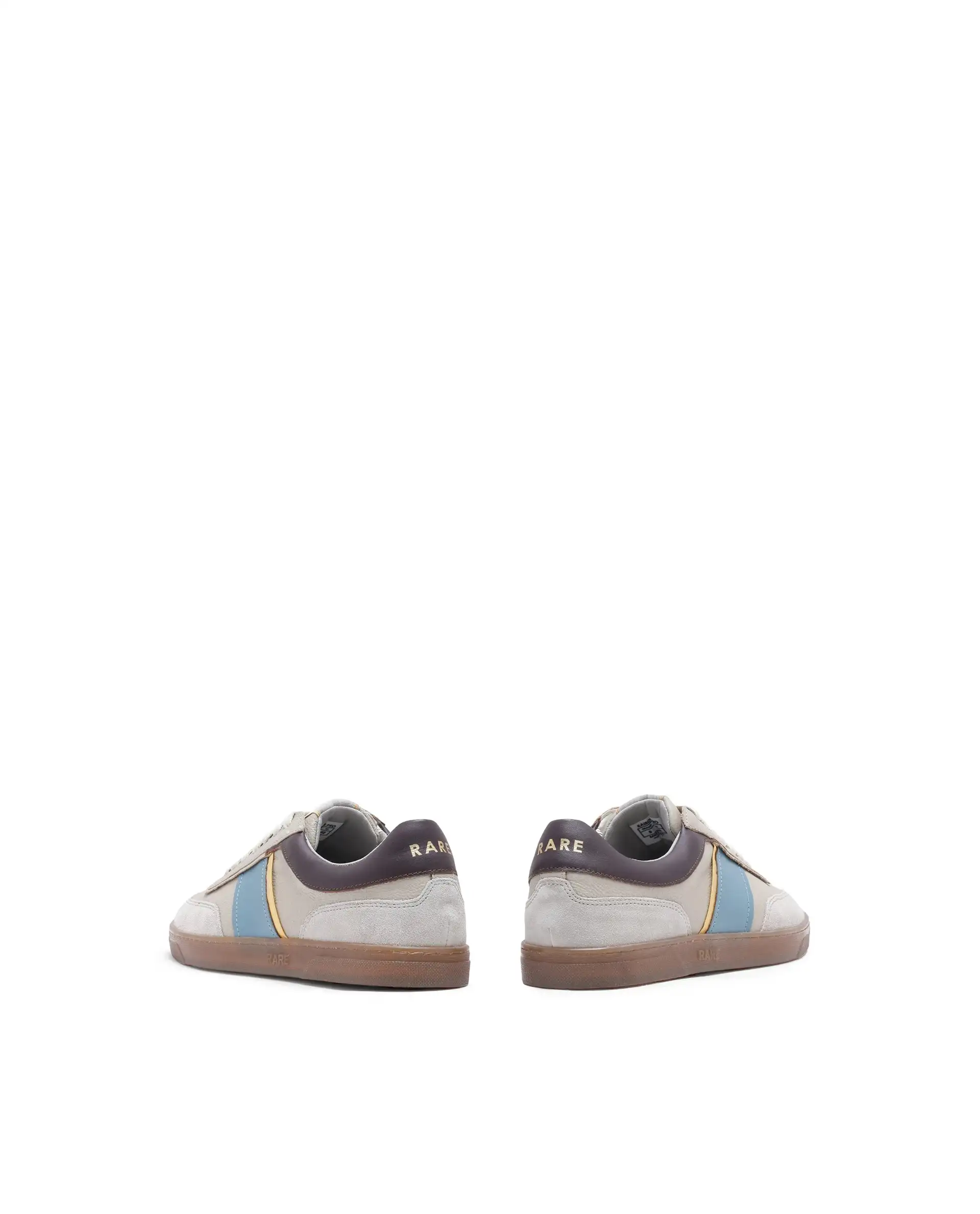 Rare Rabbit Men Kairos Pro Light Grey Premium Suede Leather Low-Top Lace-Up Sneaker Shoes - Image 4