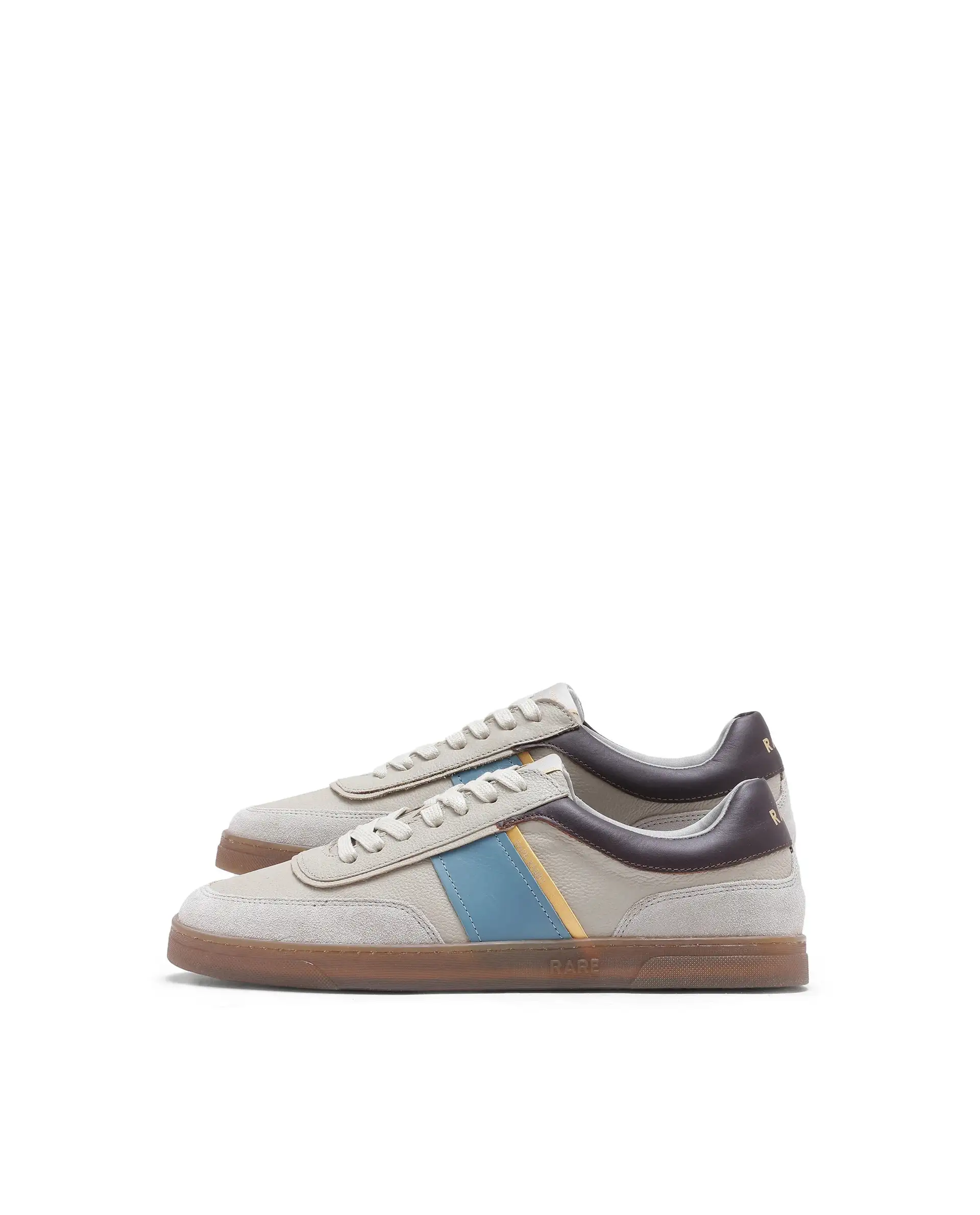 Rare Rabbit Men Kairos Pro Light Grey Premium Suede Leather Low-Top Lace-Up Sneaker Shoes - Image 7