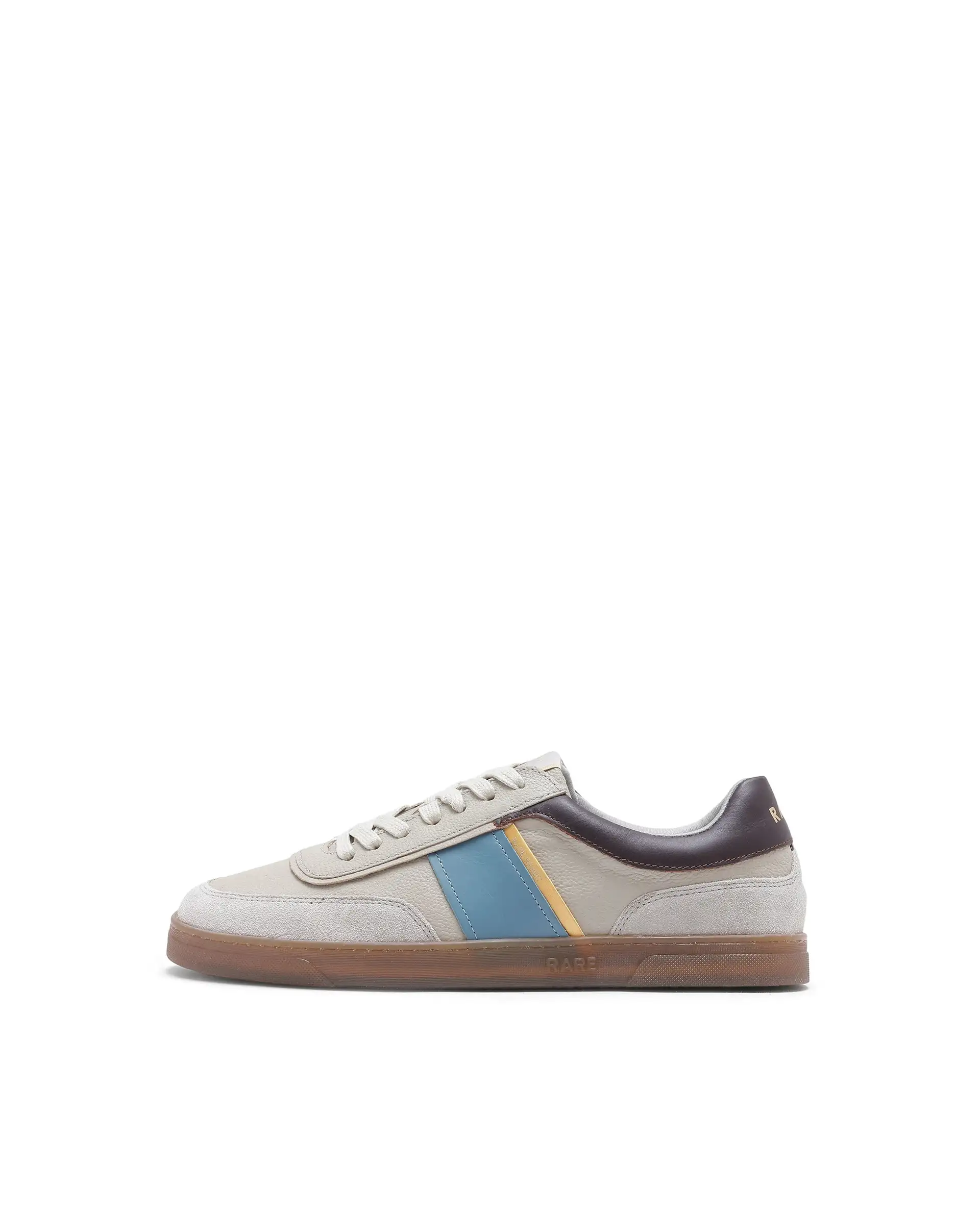 Rare Rabbit Men Kairos Pro Light Grey Premium Suede Leather Low-Top Lace-Up Sneaker Shoes - Image 9