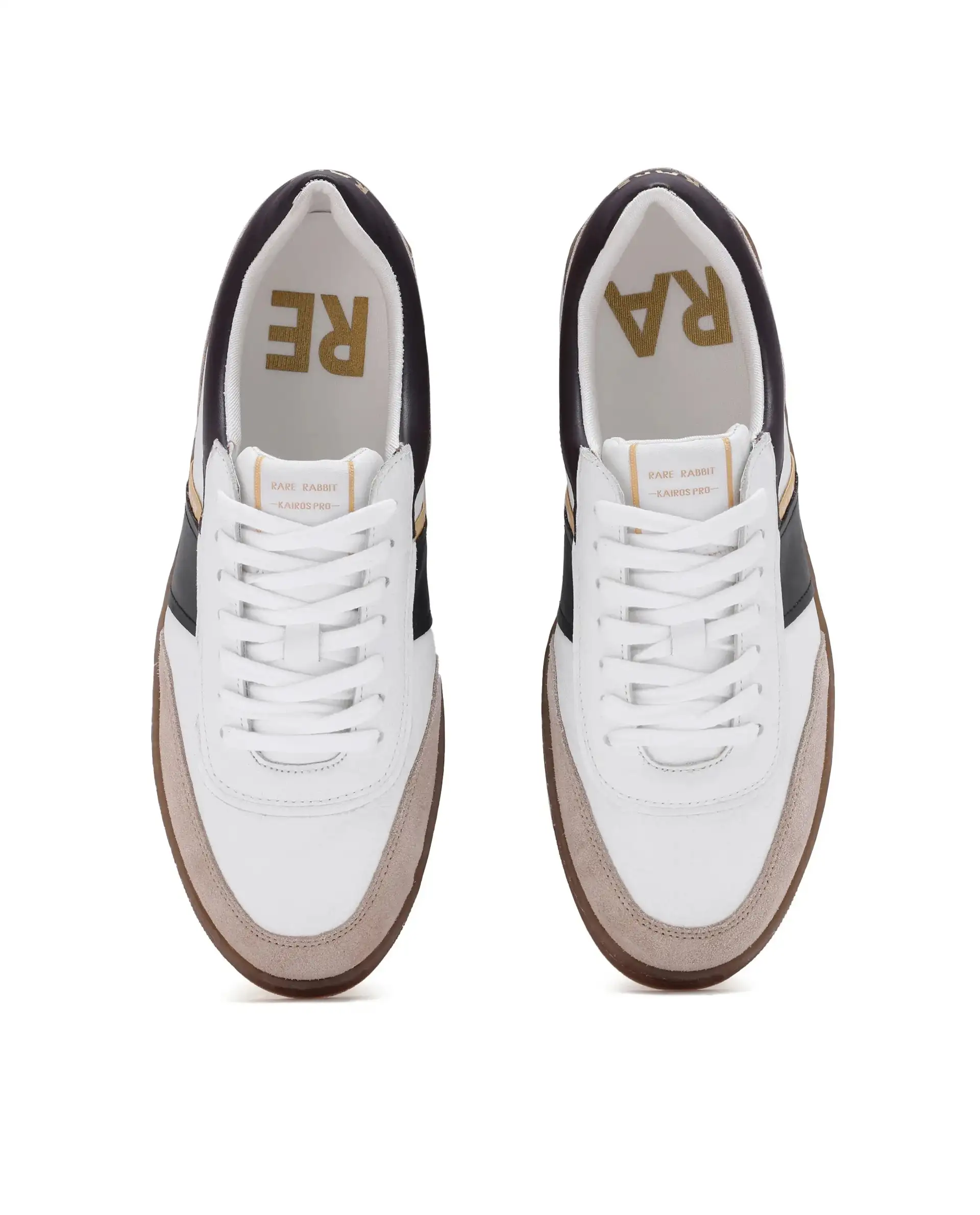 Rare Rabbit Men Kairos Pro White Premium Suede Leather Low-Top Lace-Up Sneaker Shoes - Image 7