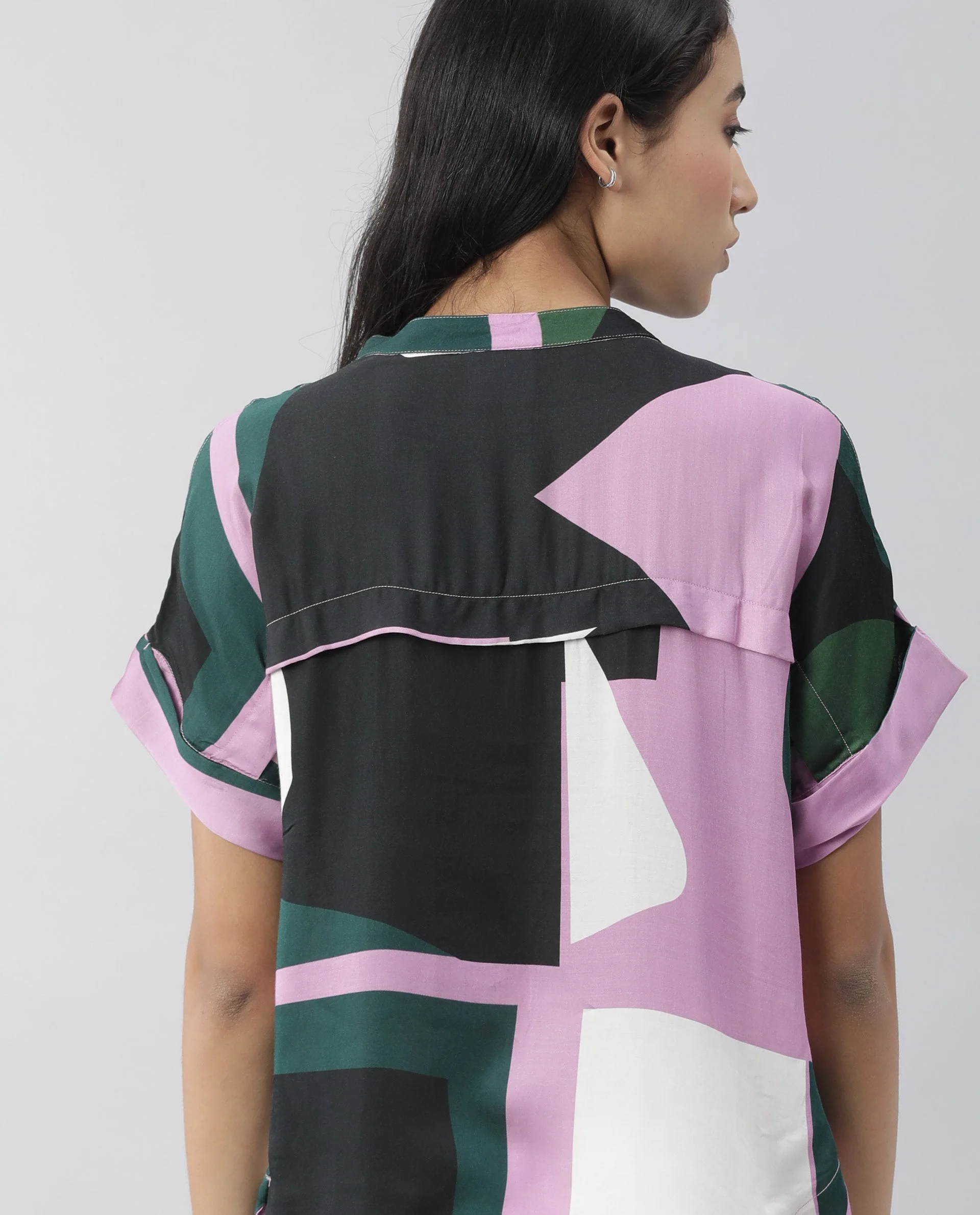 Rareism Women Kang Pink Top Full Sleeves Printed - Image 4