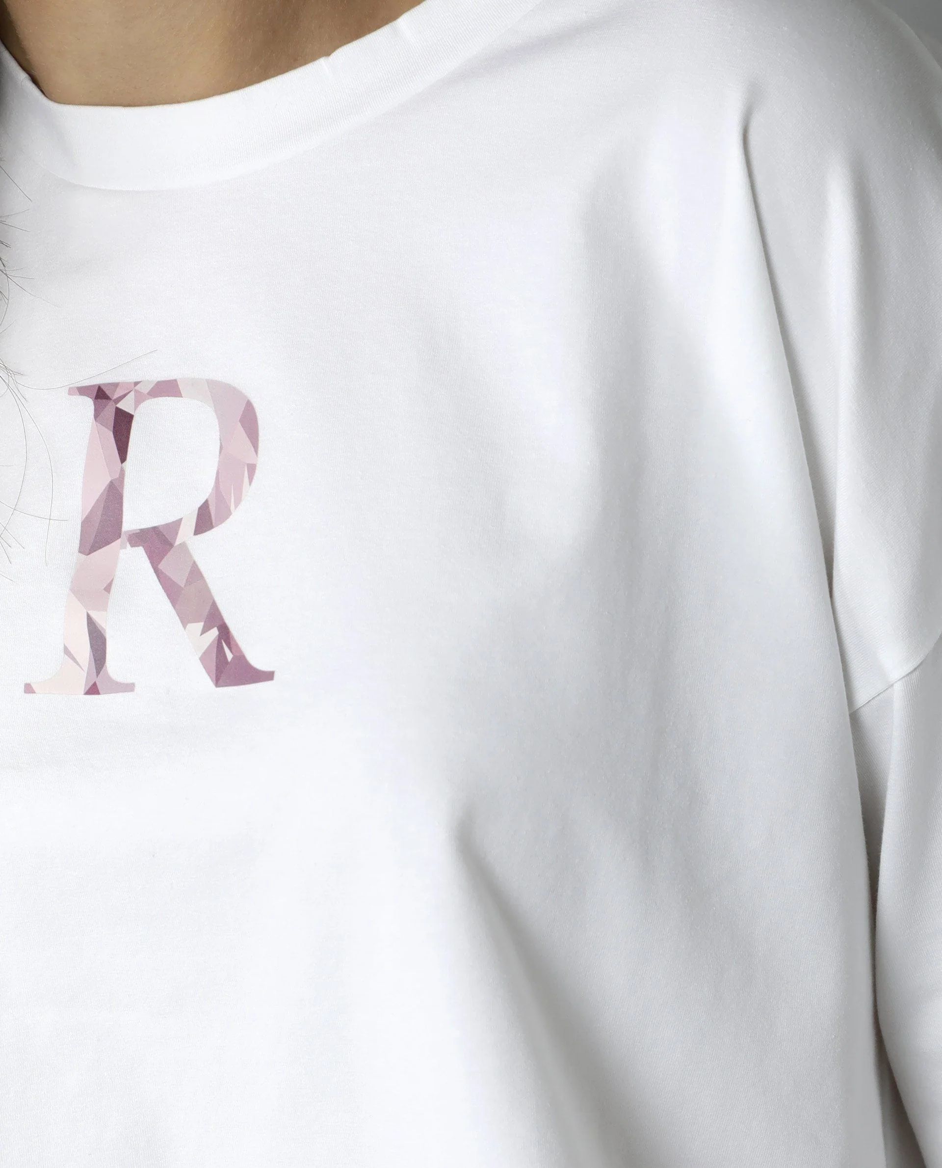 Rareism Womens Kaput White T-Shirt Crew Neck Cotton Nylon Fabric Regular Fit Round Neck - Image 2