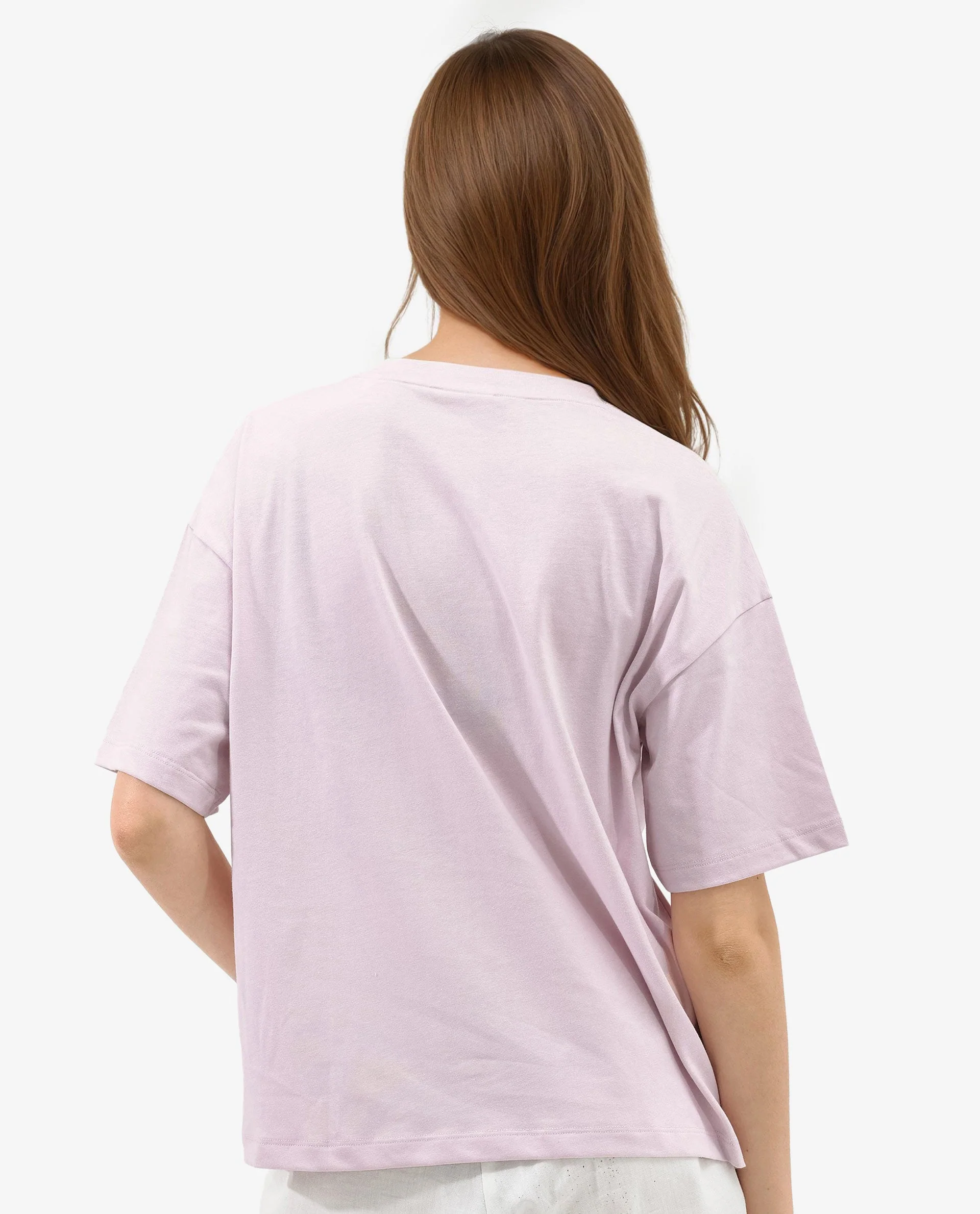 Rareism Women's Cotton Blend Crew Neck Graphic Print Boxy Fit T-Shirt - Image 7