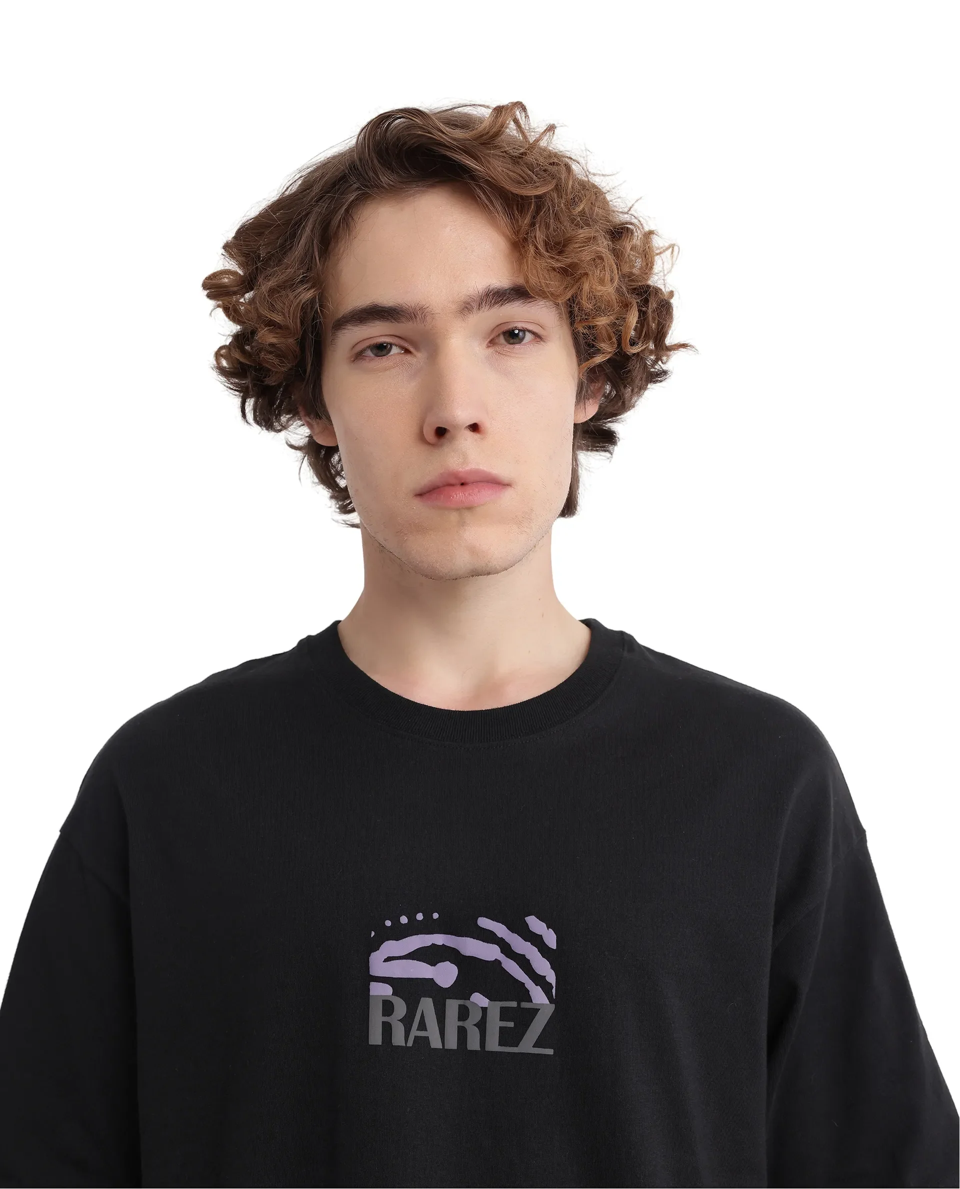 Rare Rabbit Men's Karwo Black Cotton Graphic Print Oversized Fit Half Sleeve Crew Neck T-Shirt - Image 7