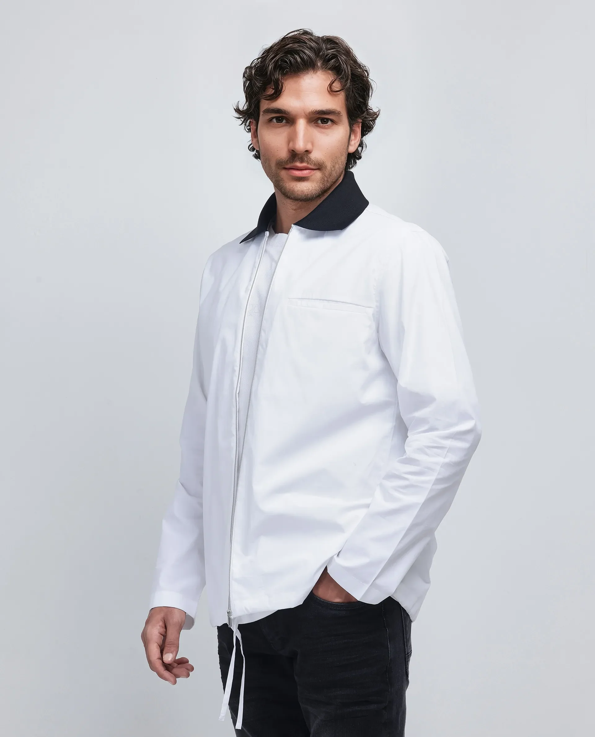 Rare Rabbit Men's Kax White Cotton Plain Relaxed Fit Full Sleeve Collared Shirt - Image 6