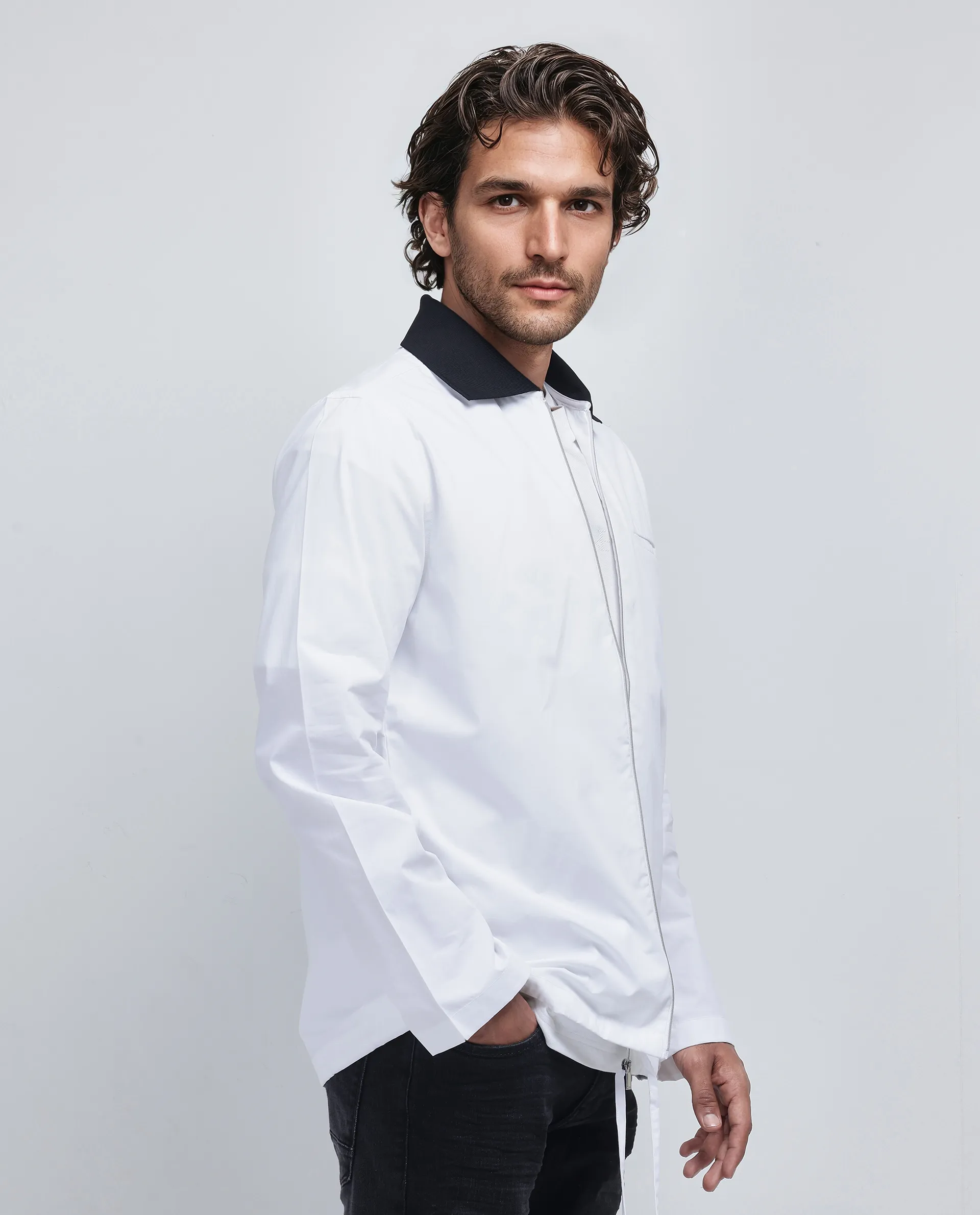 Rare Rabbit Men's Kax White Cotton Plain Relaxed Fit Full Sleeve Collared Shirt - Image 7