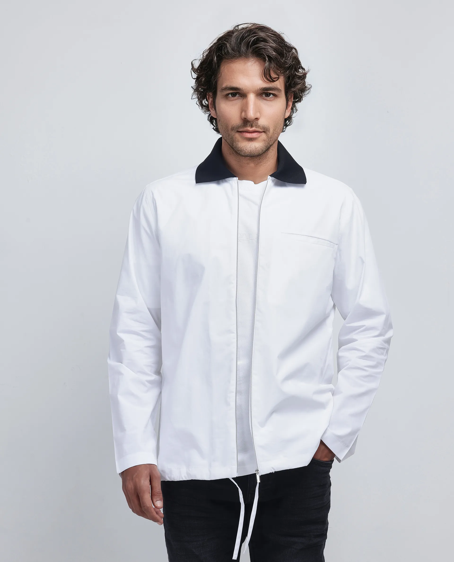 Rare Rabbit Men's Kax White Cotton Plain Relaxed Fit Full Sleeve Collared Shirt - Image 8