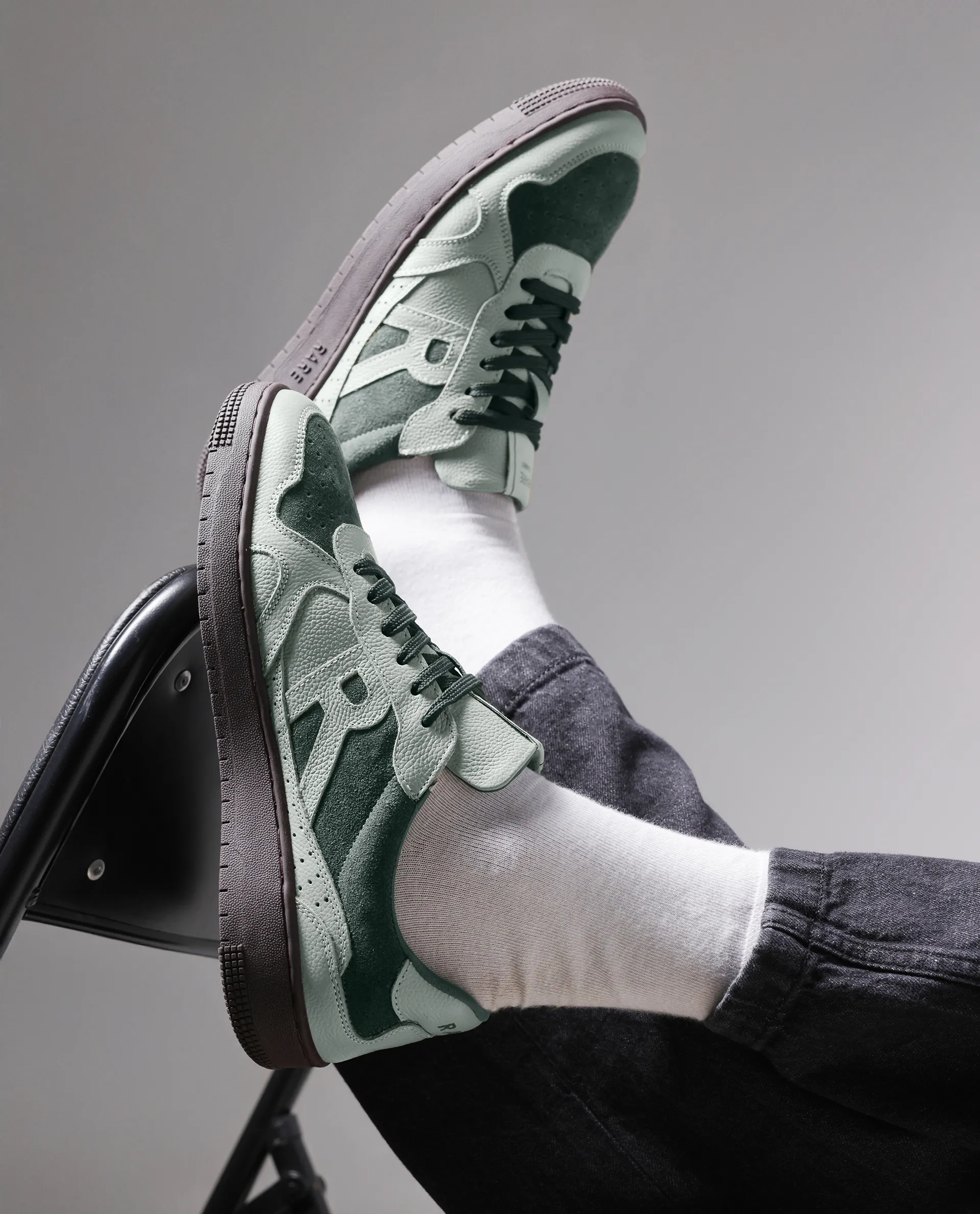 Rare Rabbit Men's Kelp Green Micro Fiber Leather Sneaker - Image 2