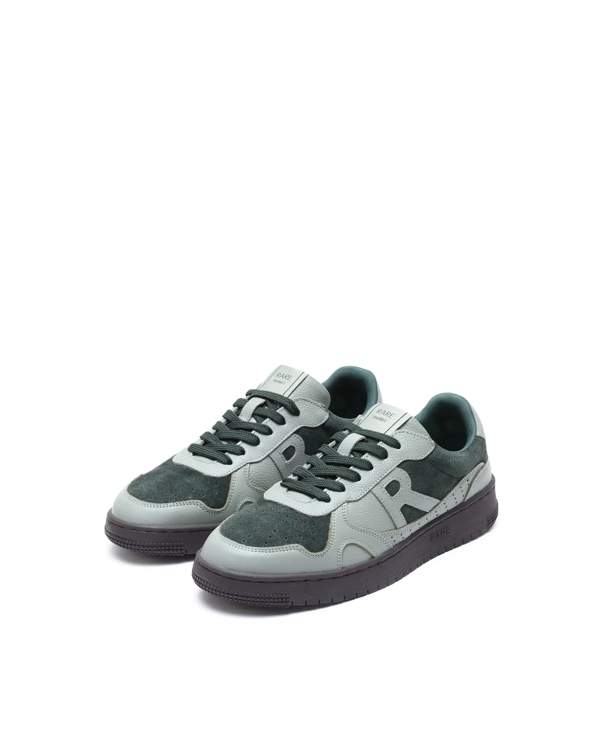 Rare Rabbit Men's Kelp Green Micro Fiber Leather Sneaker - Image 3