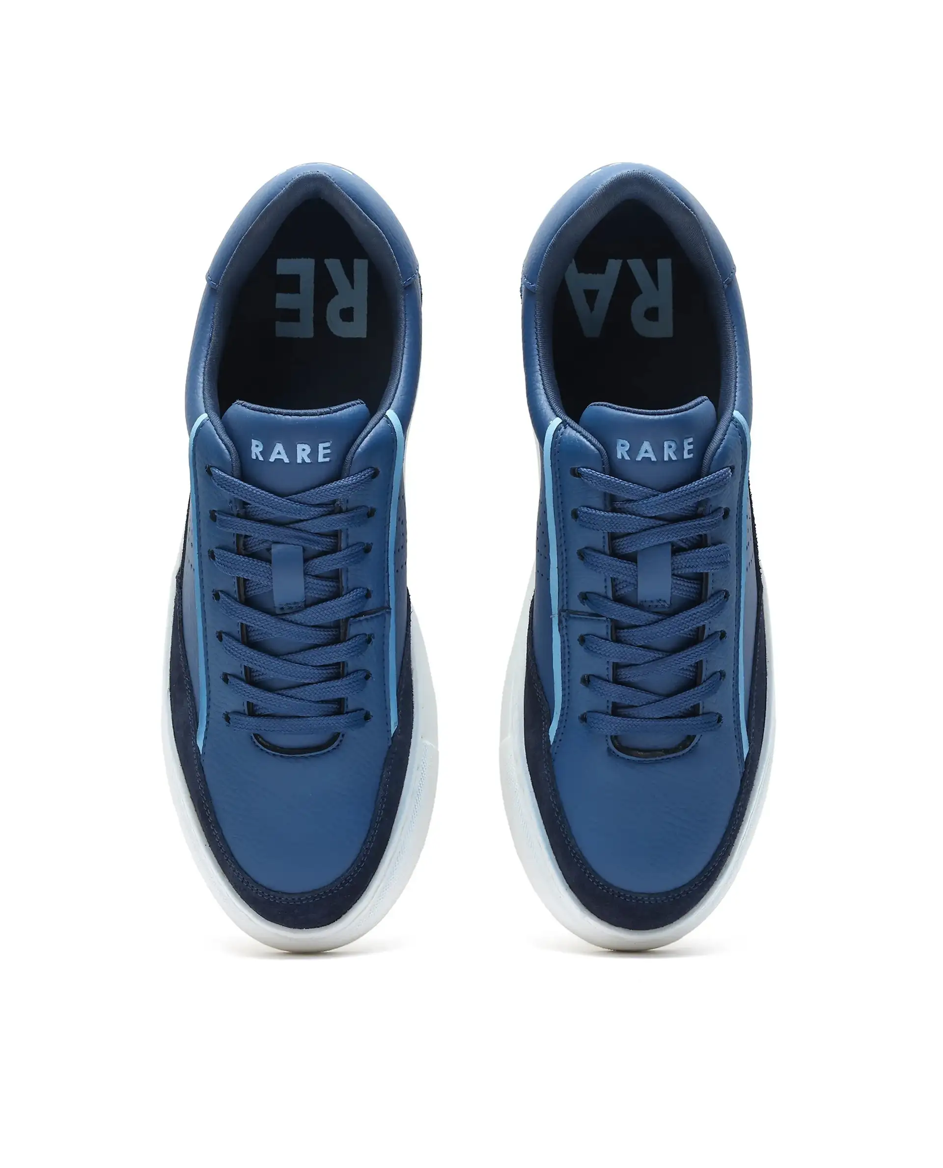 Rare Rabbit Men's Kennen Blue Micro Fiber Causal Sneaker - Image 4