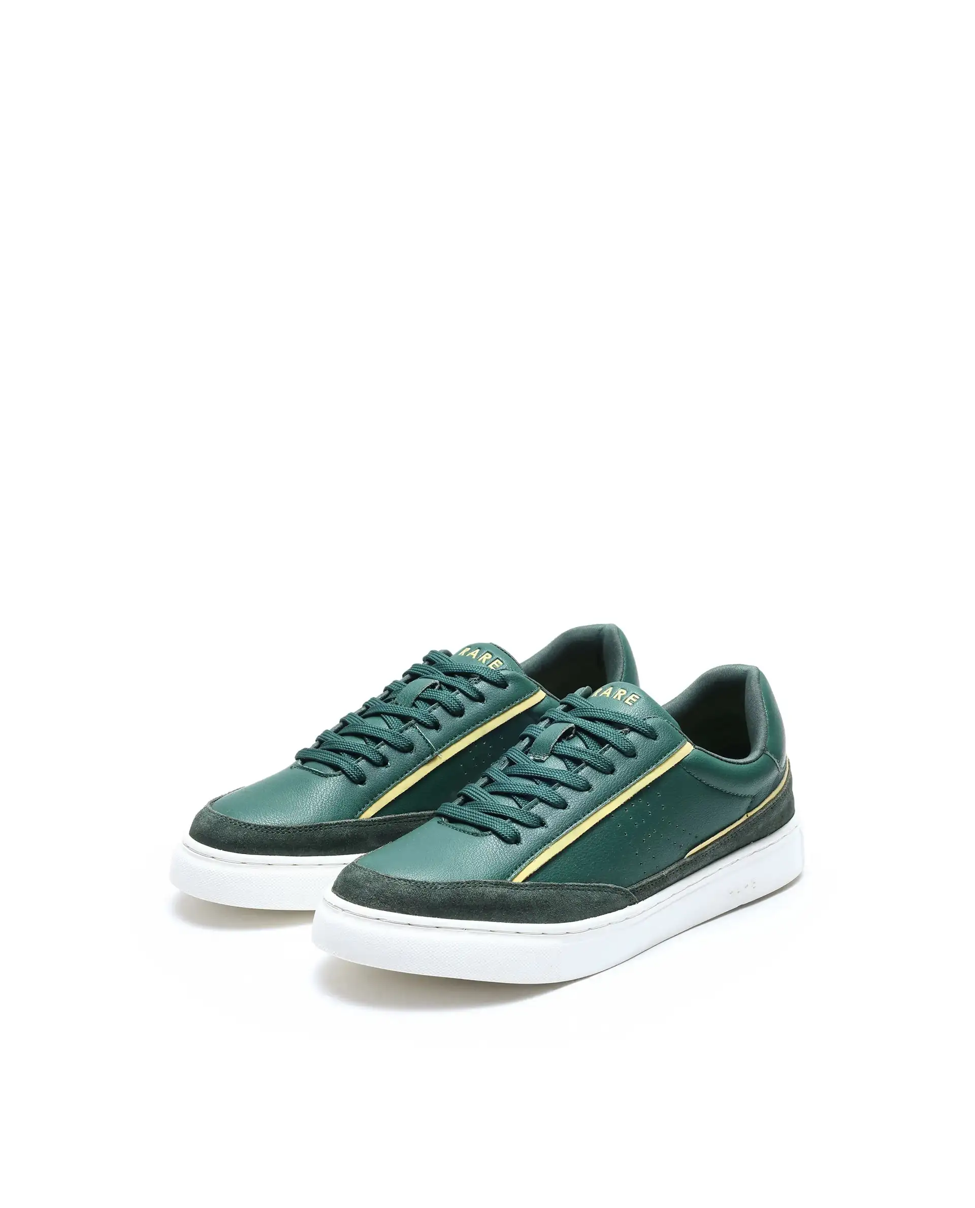 Rare Rabbit Men's Kennen Dark Green Micro Fiber Causal Sneaker - Image 3
