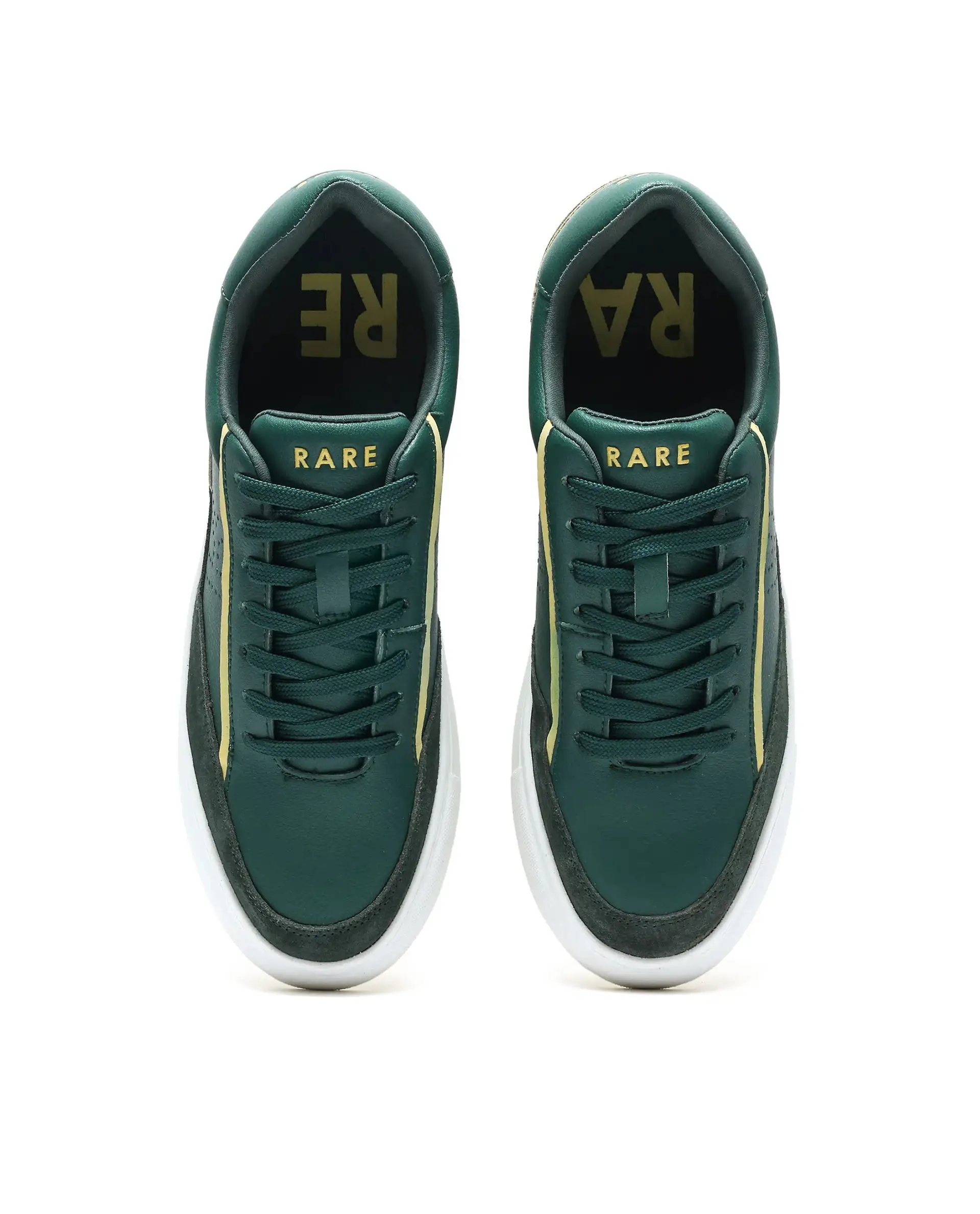 Rare Rabbit Men's Kennen Dark Green Micro Fiber Causal Sneaker - Image 4