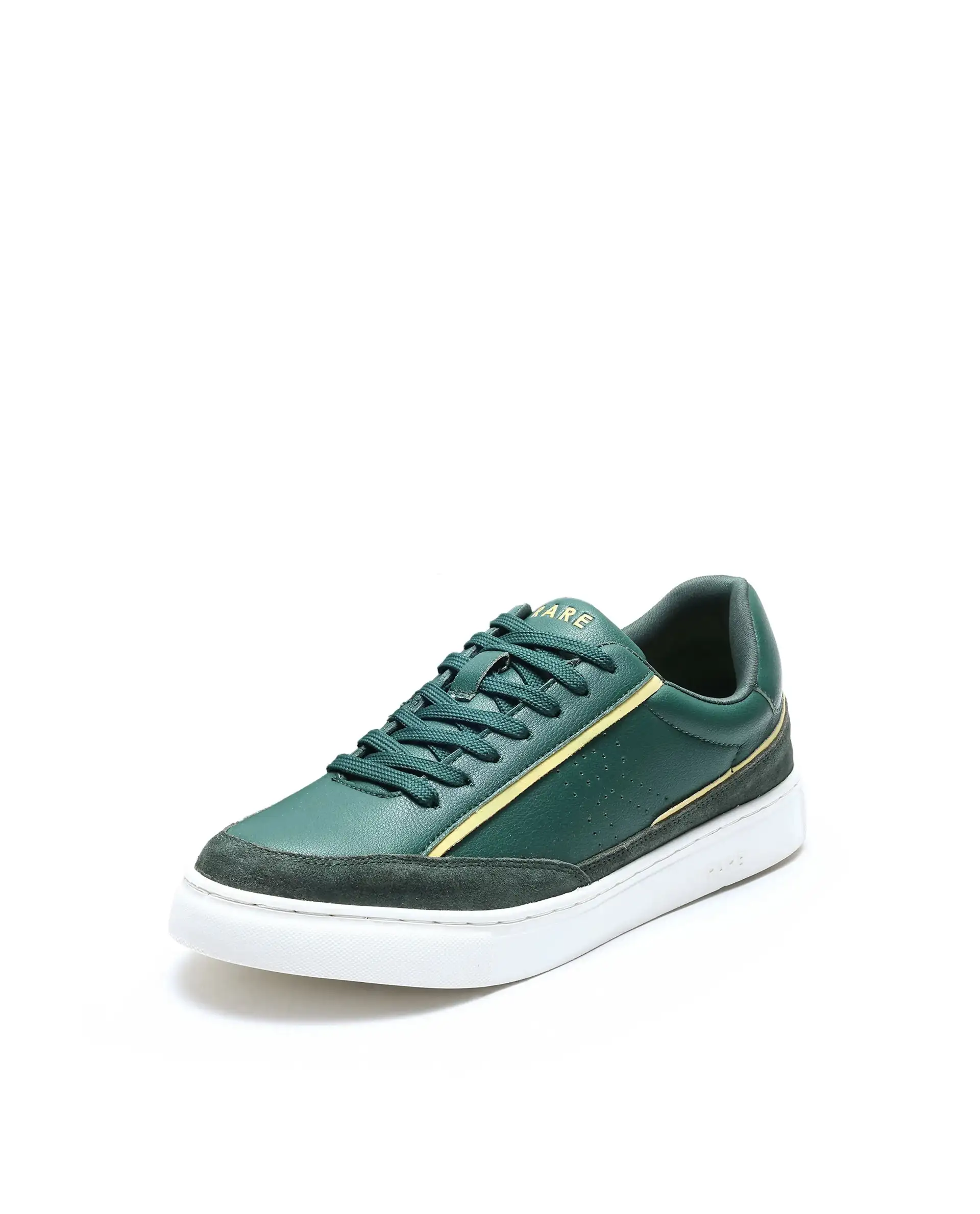 Rare Rabbit Men's Kennen Dark Green Micro Fiber Causal Sneaker - Image 6