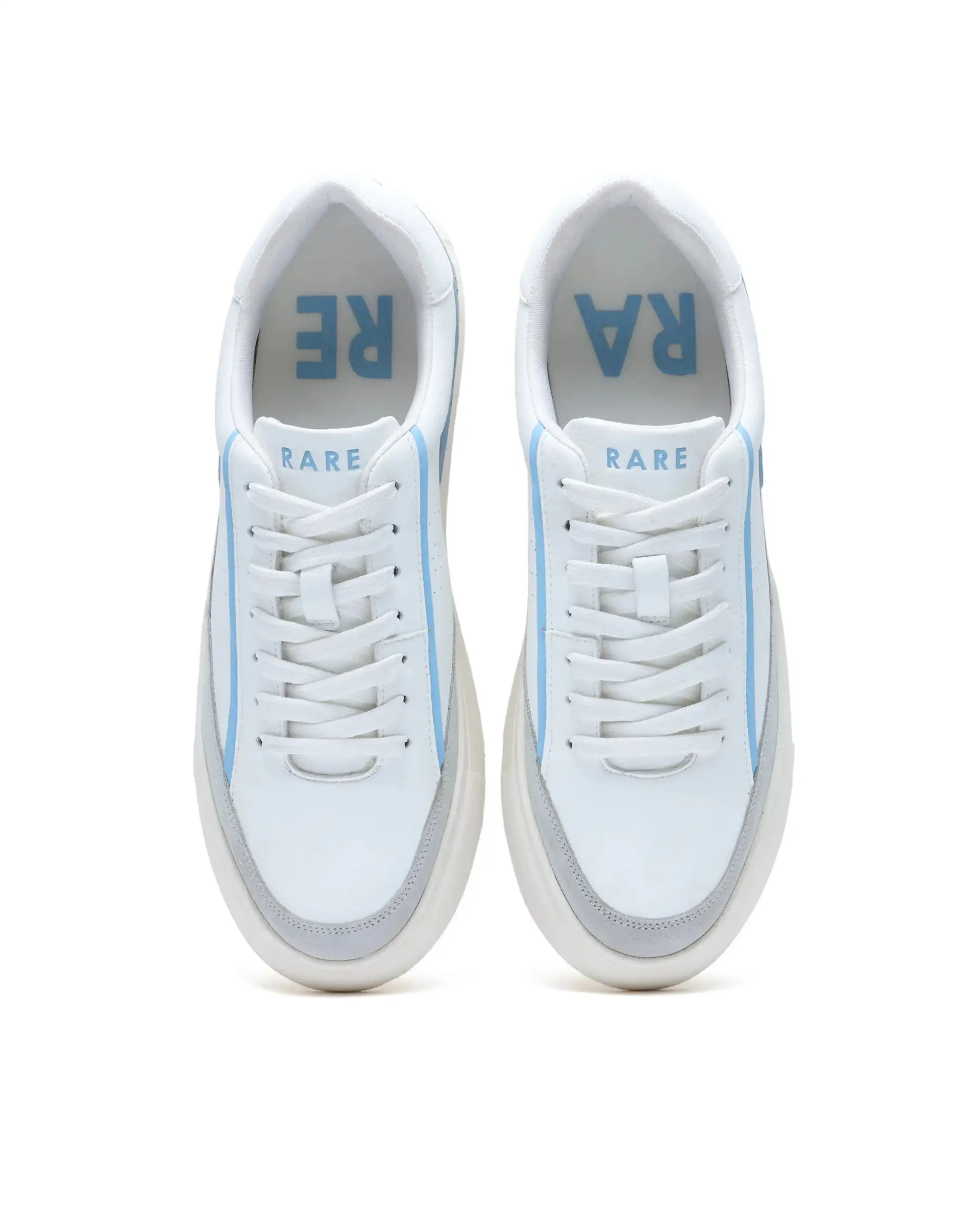 Rare Rabbit Men's Kennen Ice Blue Micro Fiber Causal Sneaker - Image 8