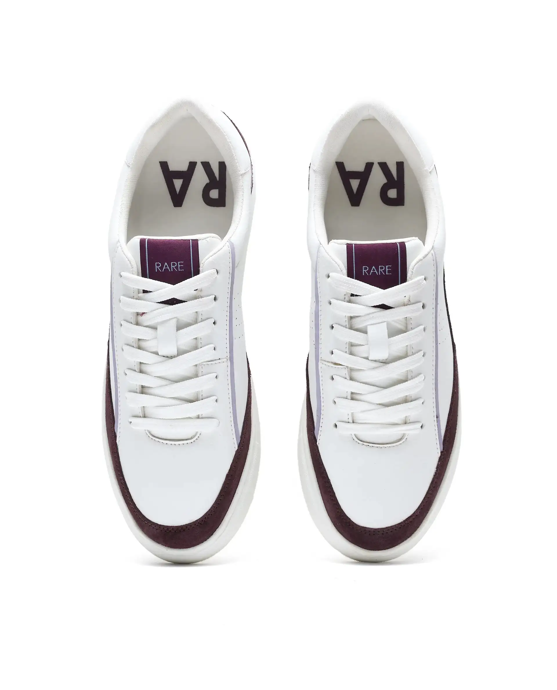 Rare Rabbit Men's Kennen Purple Micro Fiber Causal Sneaker - Image 4