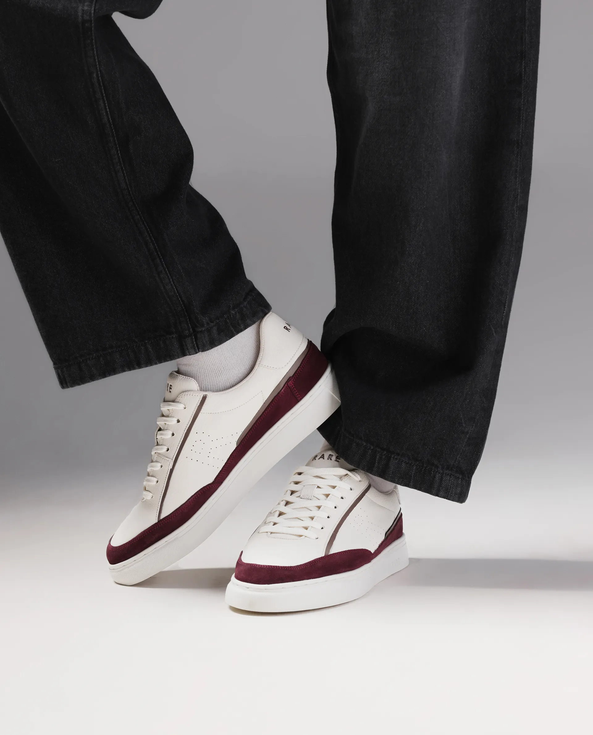 Rare Rabbit Men's Kennen Red Micro Fiber Causal Sneaker - Image 2