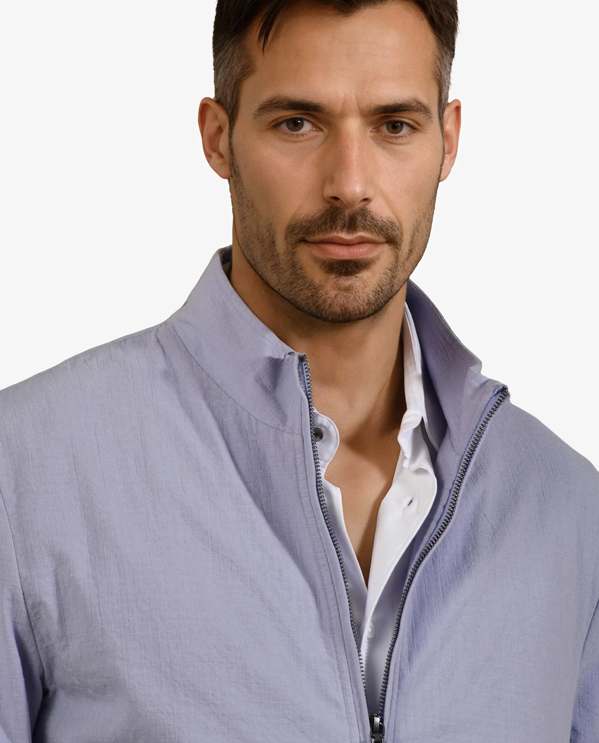 Rare Rabbit Men's Kenny Purple Polyester Plain Regular Fit Full Sleeve High Neck Jacket - Image 2