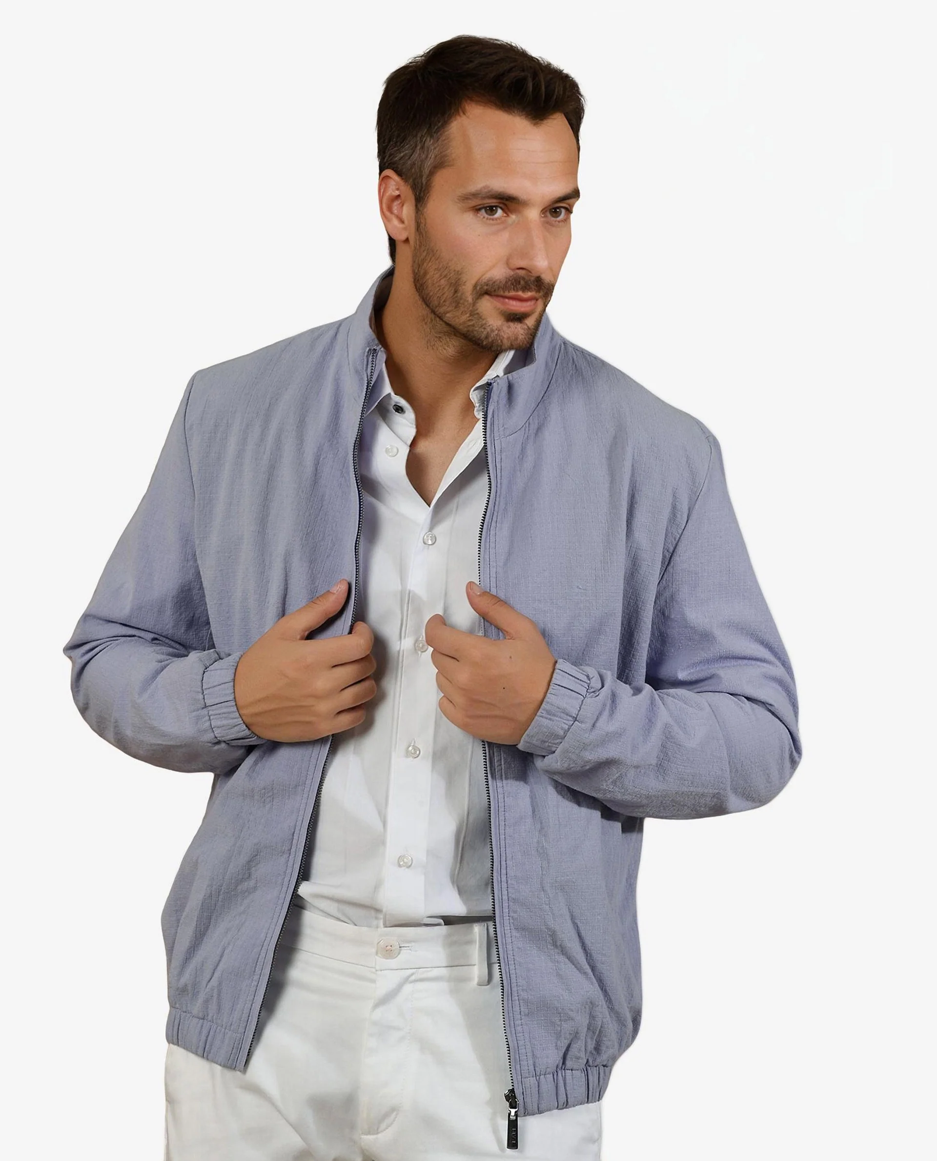 Rare Rabbit Men's Kenny Purple Polyester Plain Regular Fit Full Sleeve High Neck Jacket - Image 5