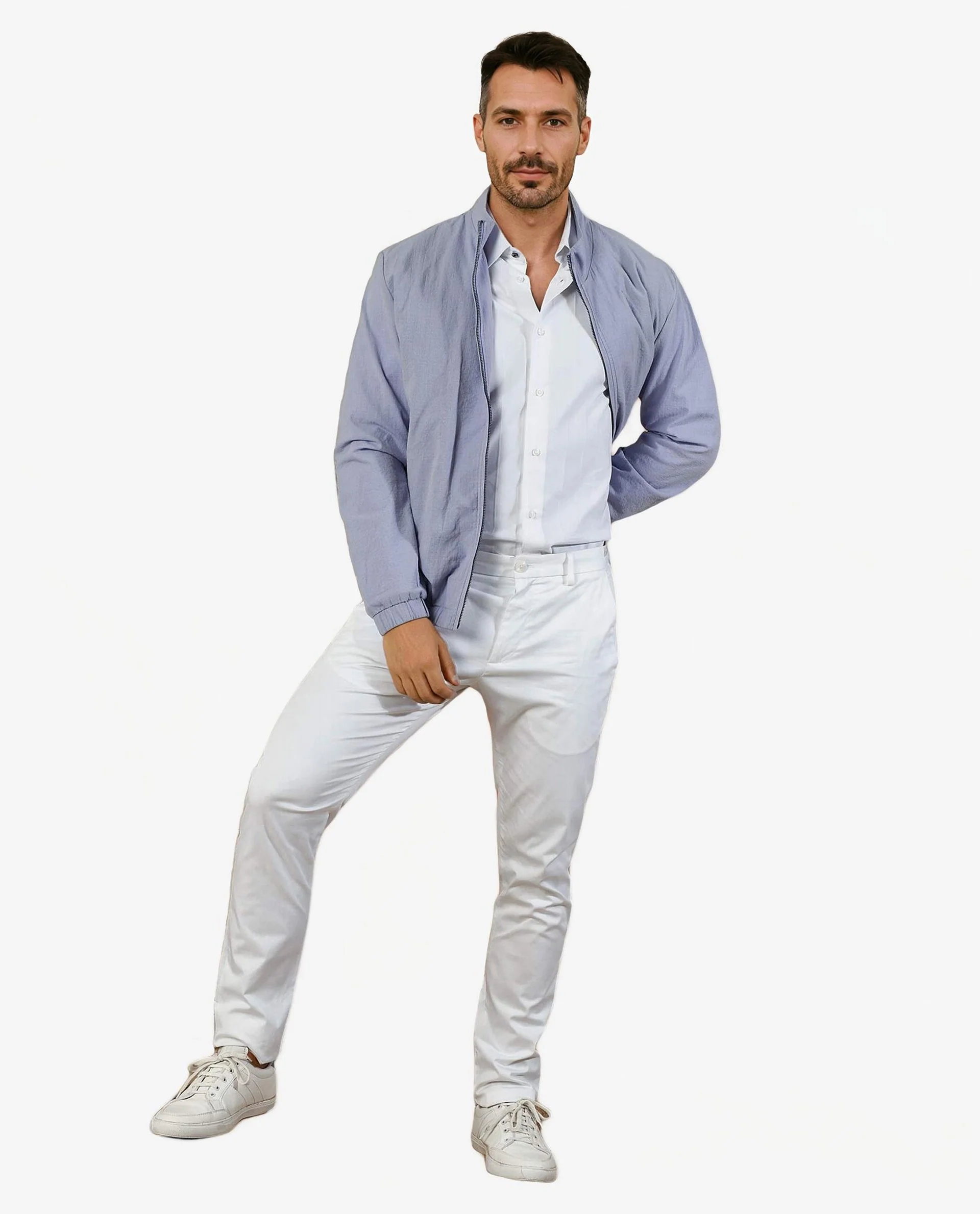 Rare Rabbit Men's Kenny Purple Polyester Plain Regular Fit Full Sleeve High Neck Jacket - Image 6