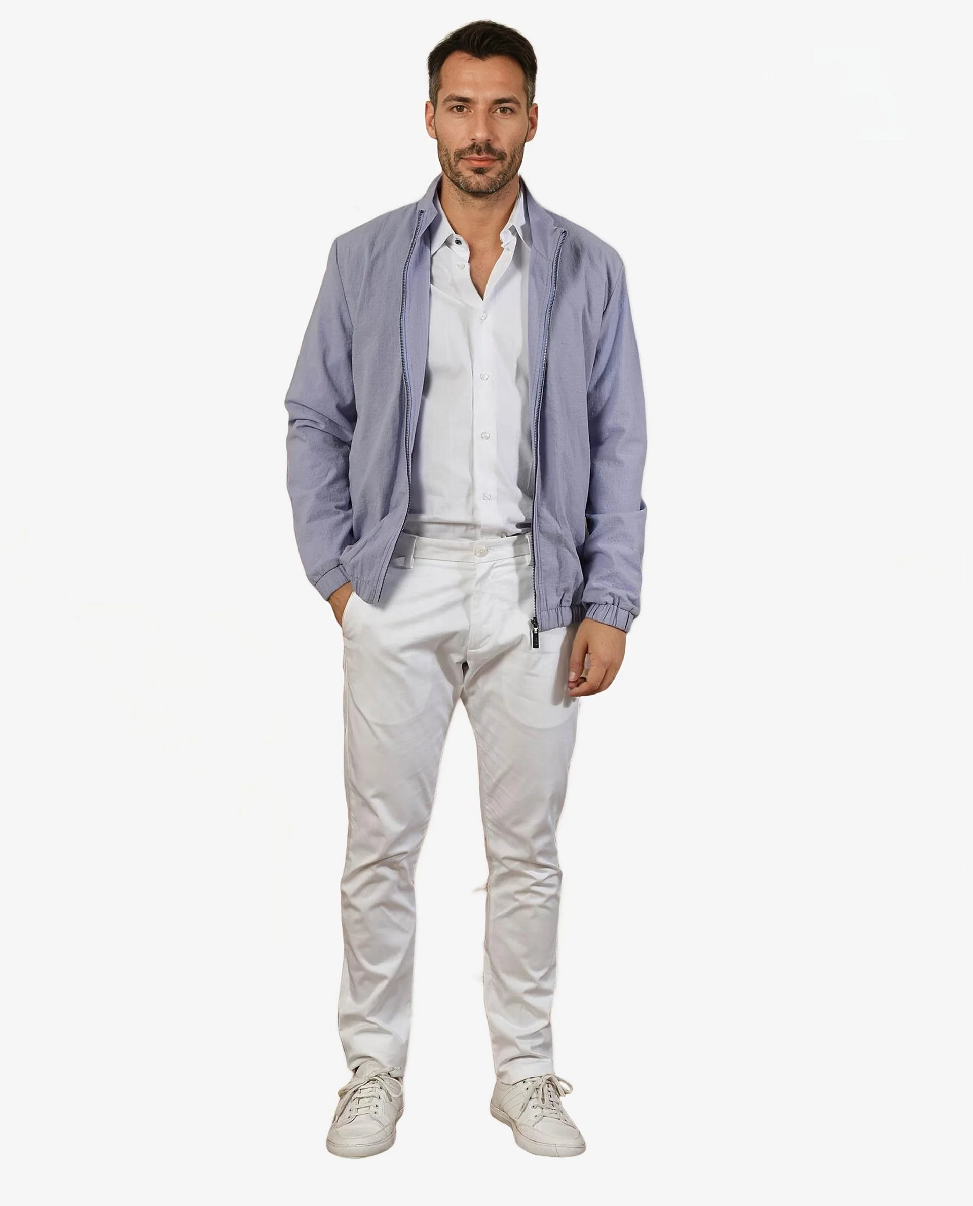 Rare Rabbit Men's Kenny Purple Polyester Plain Regular Fit Full Sleeve High Neck Jacket - Image 8