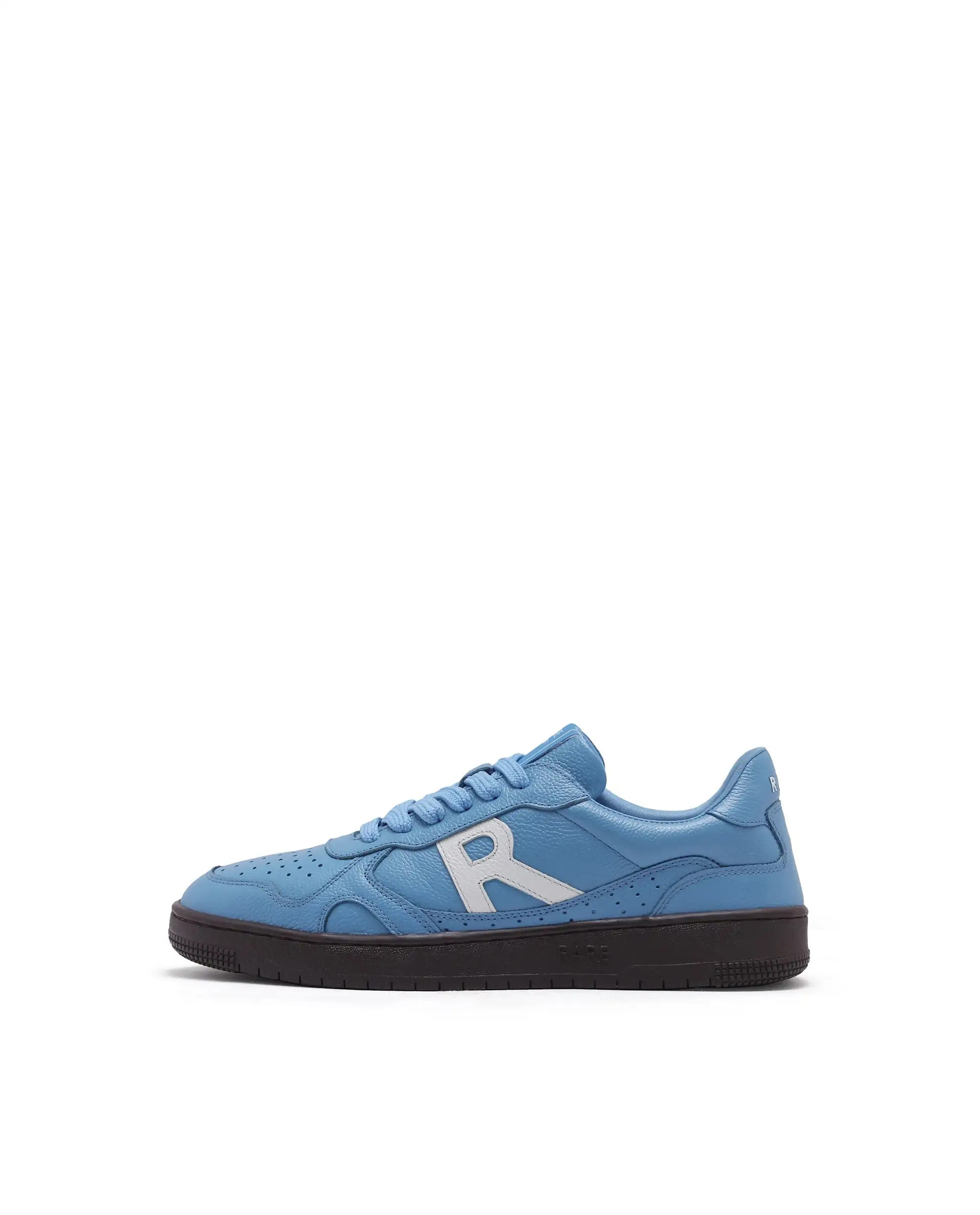 Rare Rabbit Men's Kepler Blue Genuine Leather Low-Top Lace-Up Sneaker Shoes