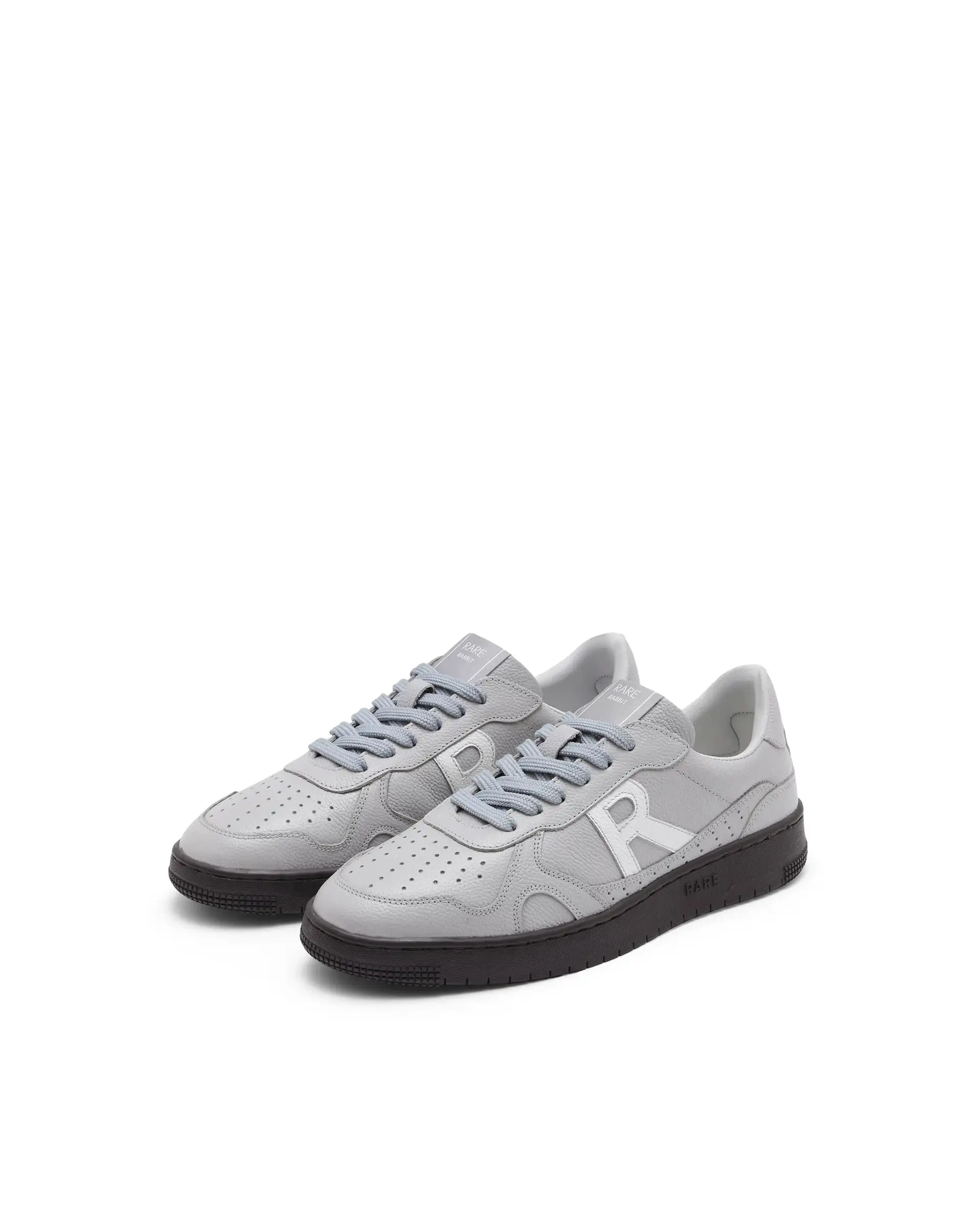 Rare Rabbit Men's Kepler Light Grey Genuine Leather Low-Top Lace-Up Sneaker Shoes - Image 3