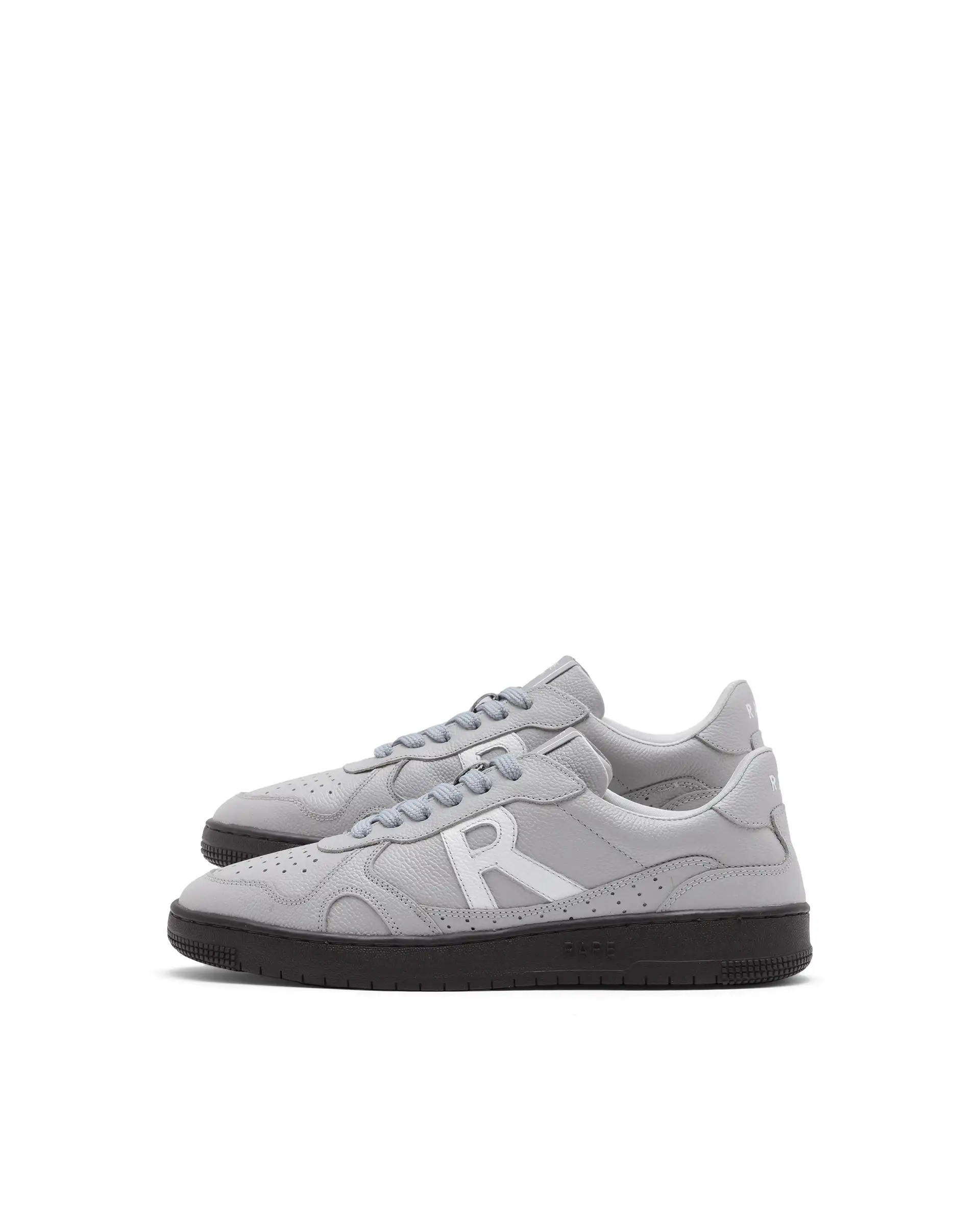 Rare Rabbit Men's Kepler Light Grey Genuine Leather Low-Top Lace-Up Sneaker Shoes - Image 6