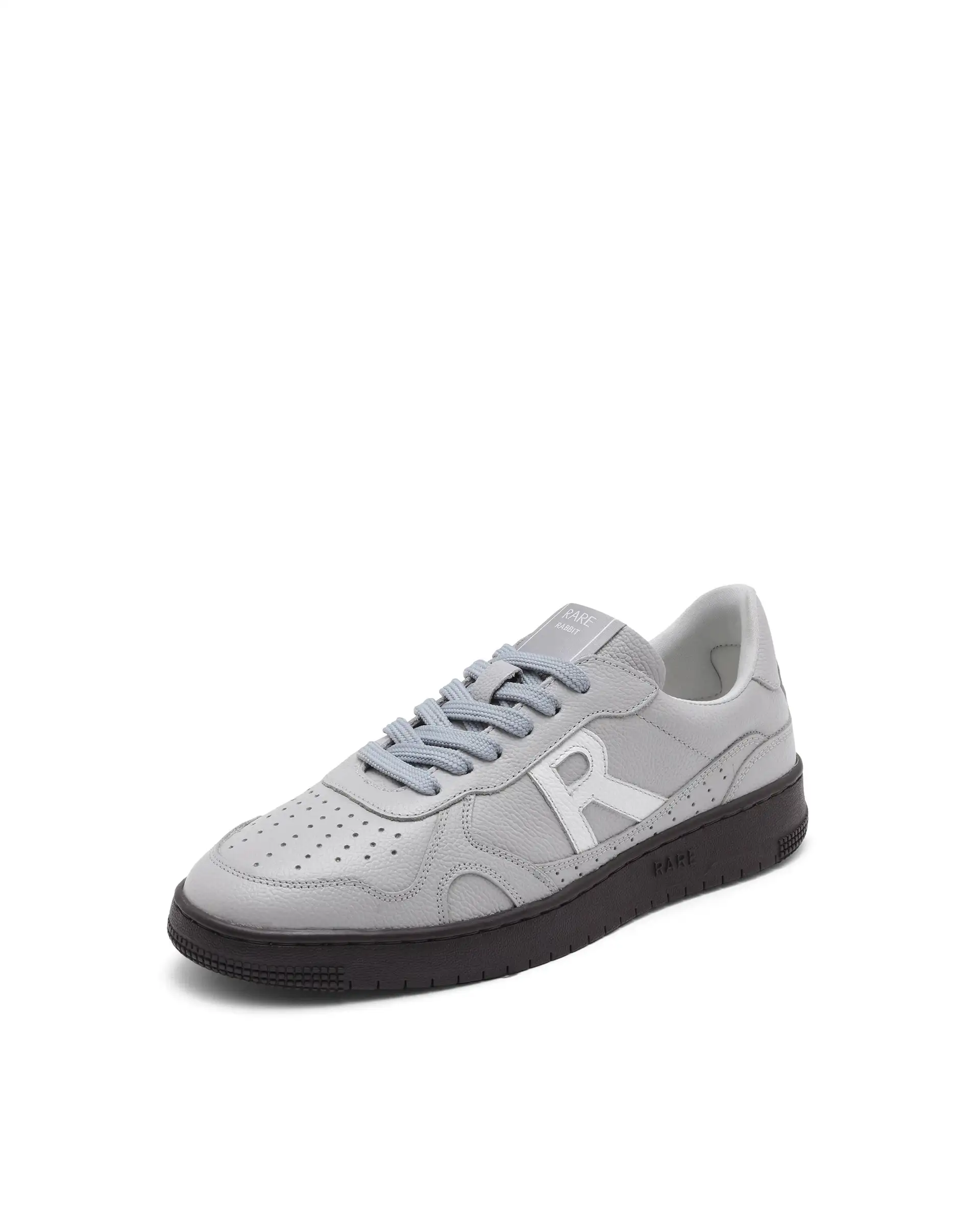 Rare Rabbit Men's Kepler Light Grey Genuine Leather Low-Top Lace-Up Sneaker Shoes - Image 7