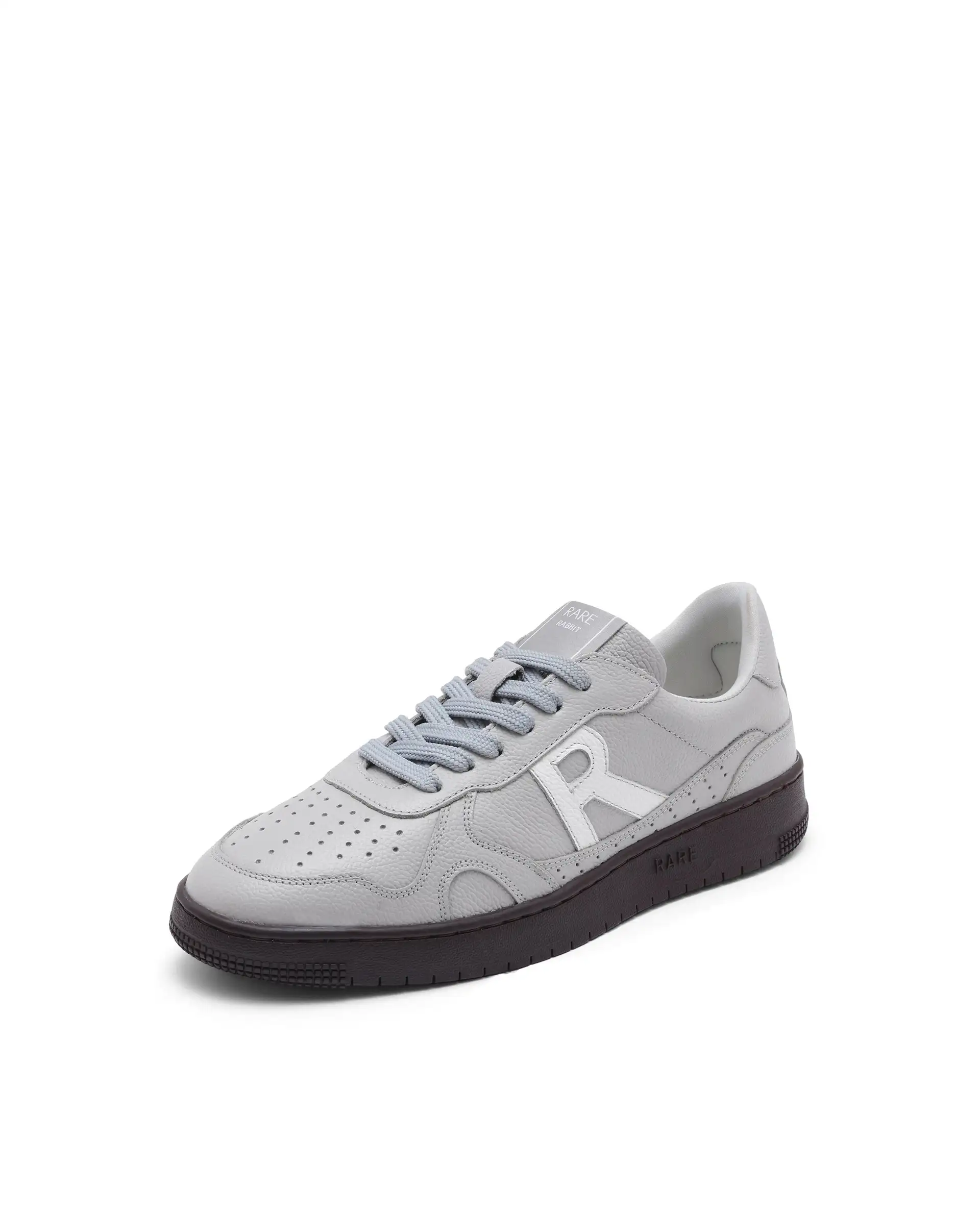 Rare Rabbit Men's Kepler Light Grey Genuine Leather Low-Top Lace-Up Sneaker Shoes - Image 8