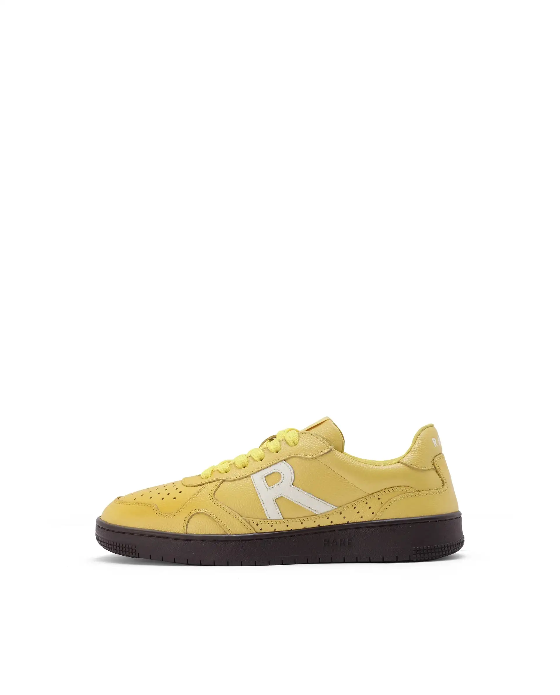 Rare Rabbit Men's Kepler Yellow Genuine Leather Low-Top Lace-Up Sneaker Shoes - Image 8