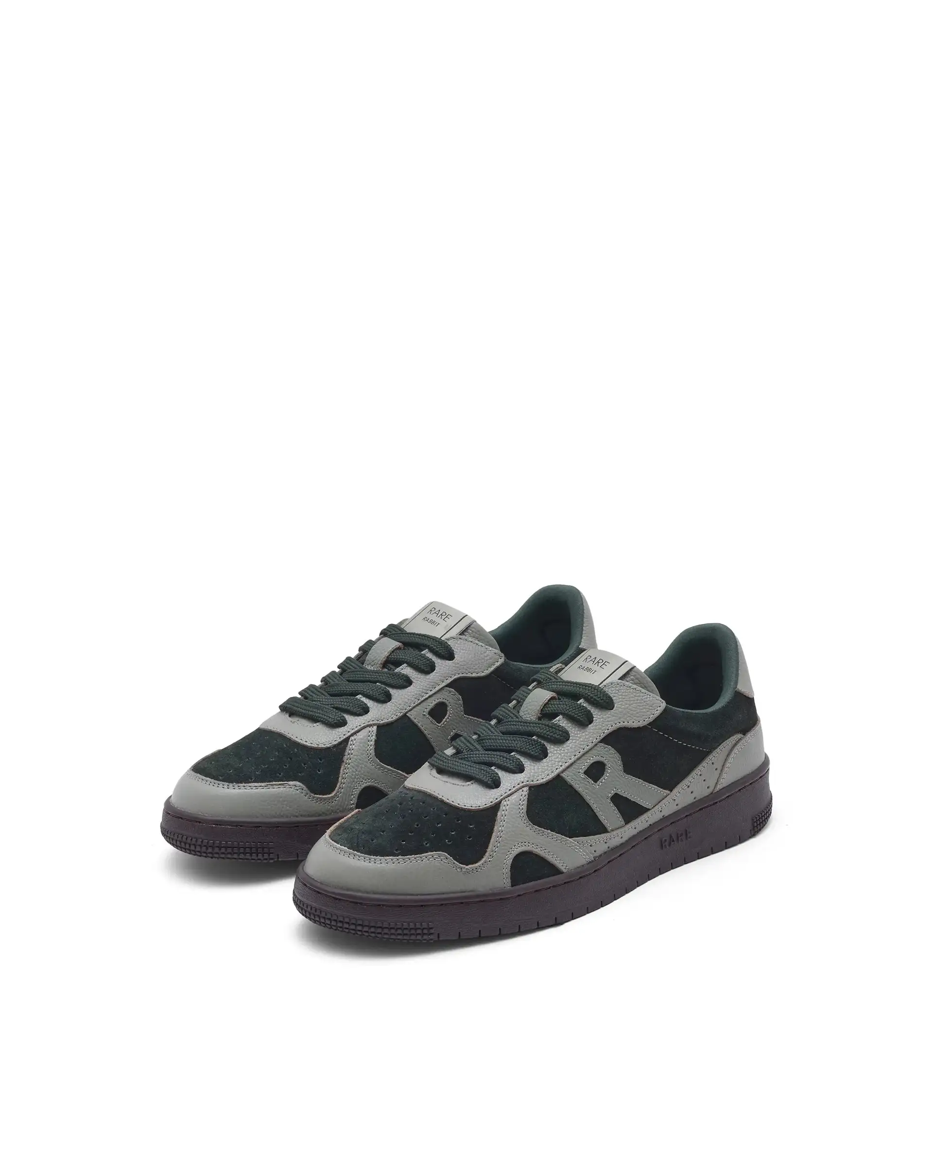 Rare Rabbit Men's Kepler Pro Dark Green Genuine Leather Low-Top Lace-Up Sneaker Shoes - Image 3