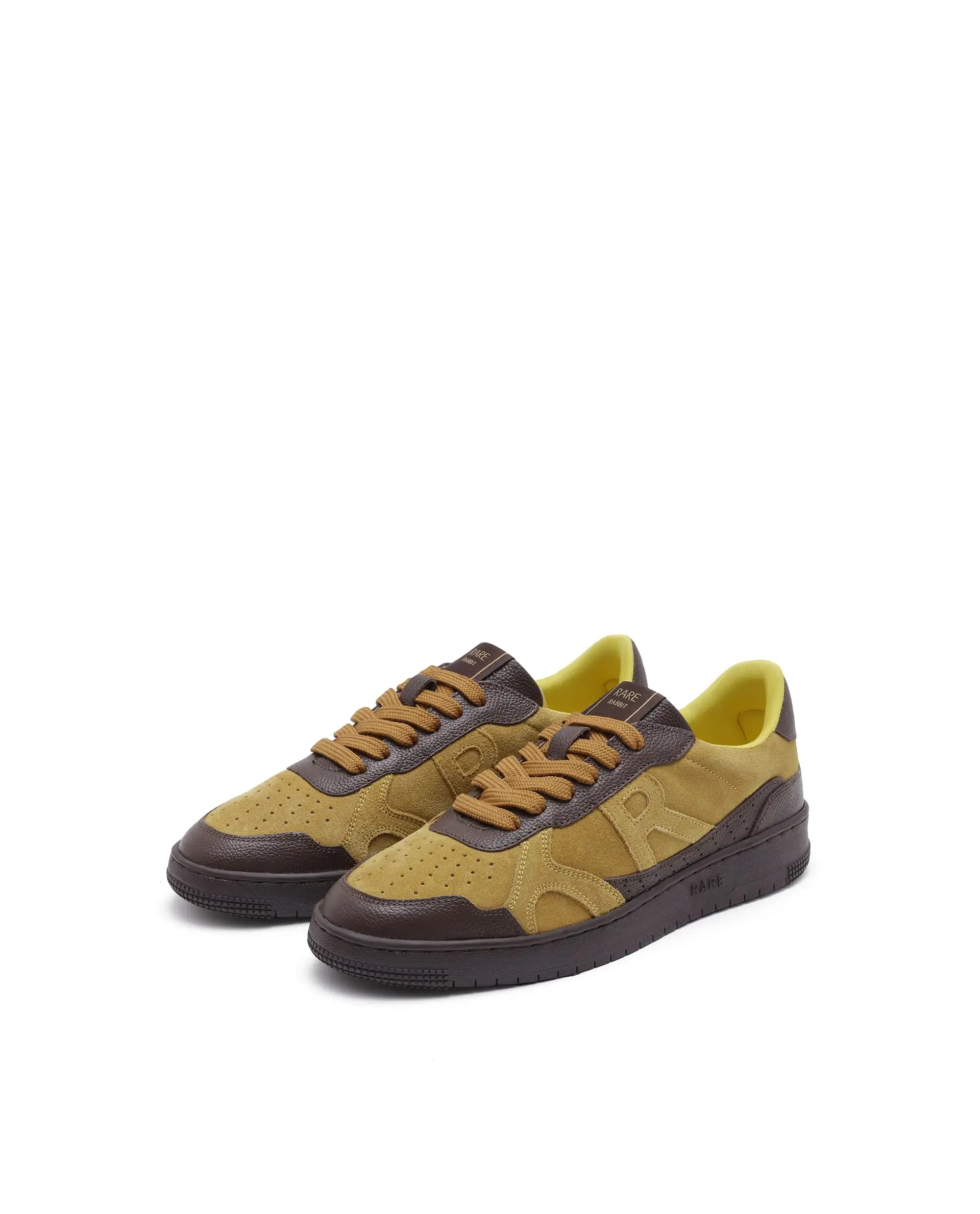 Rare Rabbit Men's Kepler Pro Yellow Plain Shoes - Image 3