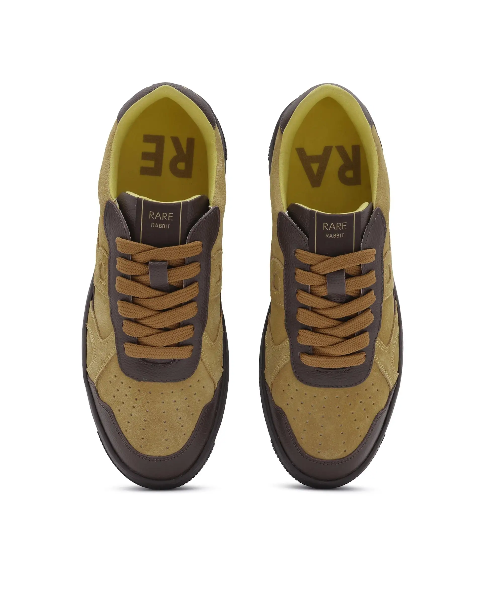 Rare Rabbit Men's Kepler Pro Yellow Plain Shoes - Image 6