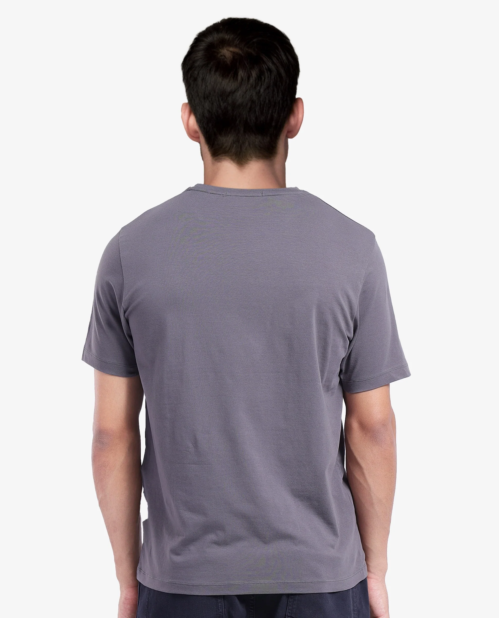 Rare Rabbit Men's Ker Light Grey Cotton Graphic Print Regular Fit Half Sleeve Crew Neck T-Shirt - Image 4